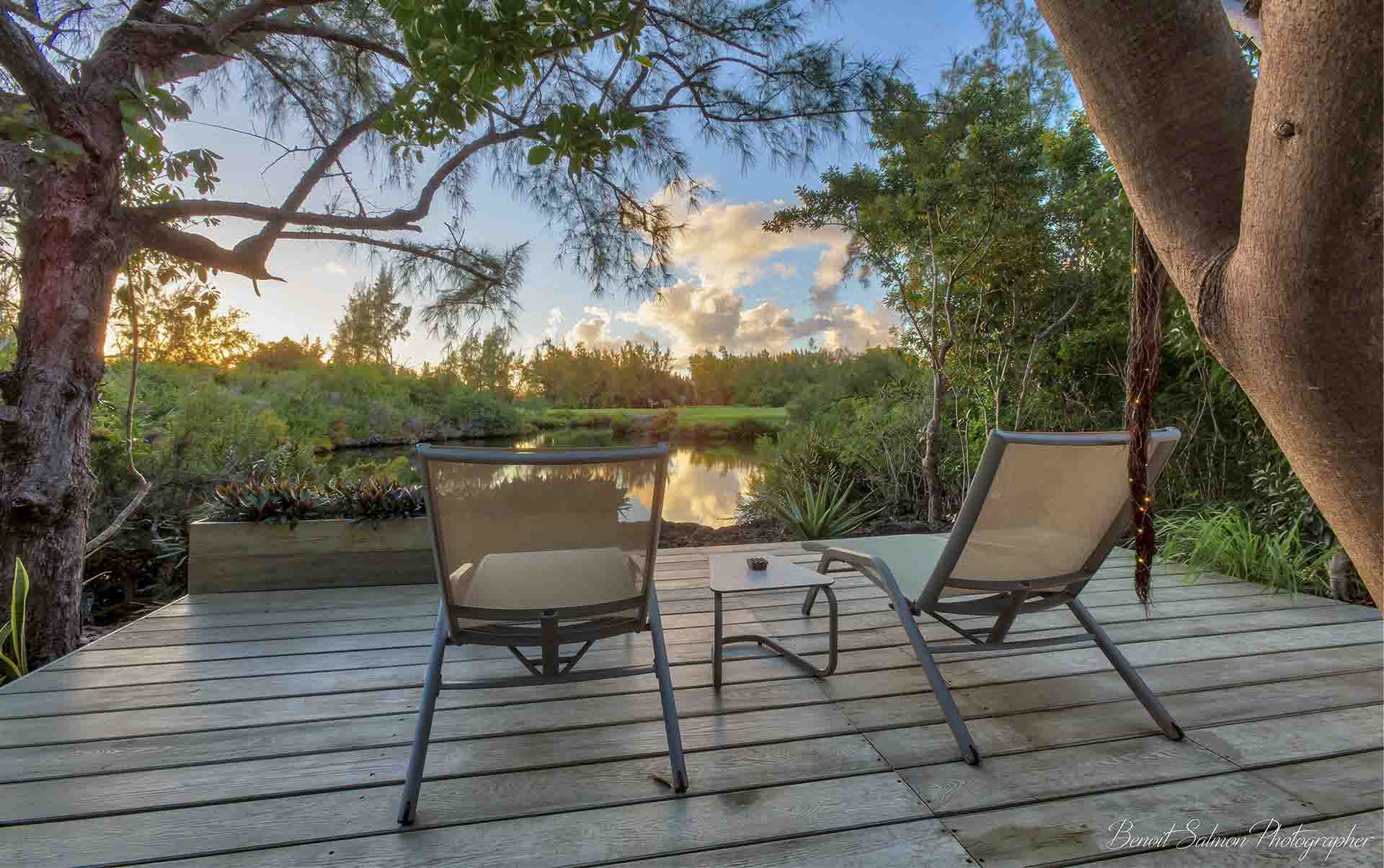 Rejser til Mauritius, Bubble Lodge Bois Ch&eacute;ri, Udsigt til s&oslash;en og de gr&oslash;nne omgivelser