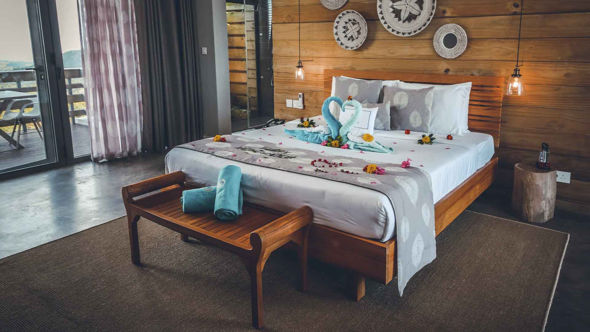 Rejser til Mauritius, Chalets Chamarel, Chalet Deluxe værelse