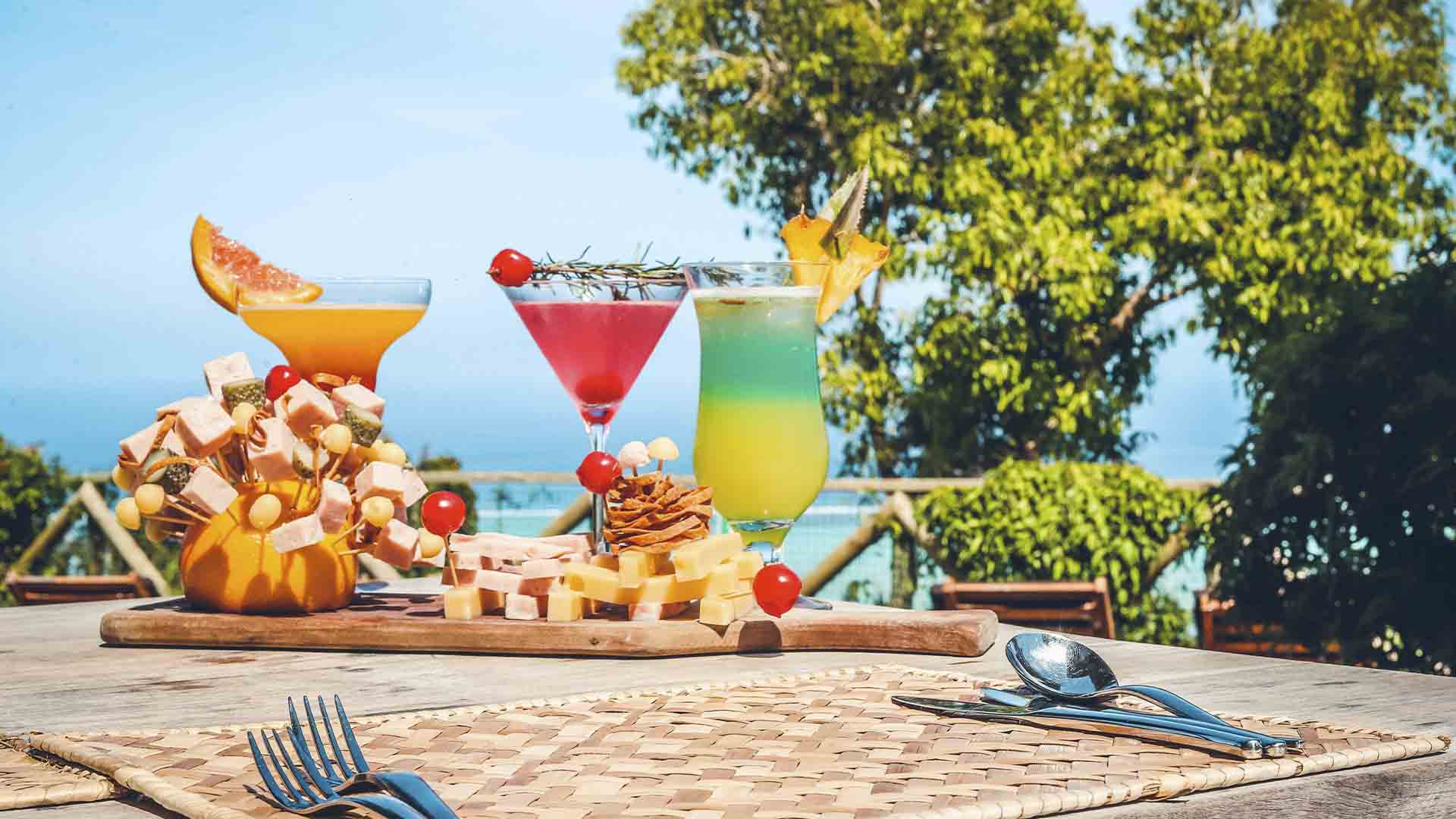 Rejser til Mauritius, Chalets Chamarel, Drinks og snacks