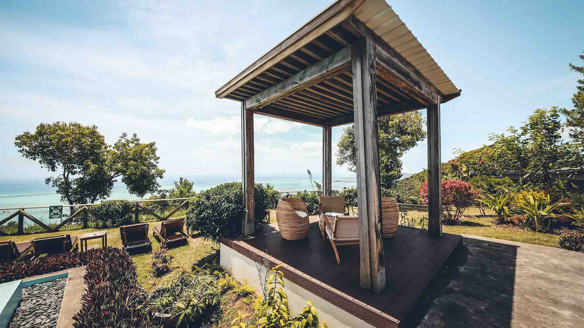 Rejser til Mauritius, Chalets Chamarel, Spis med udsigt