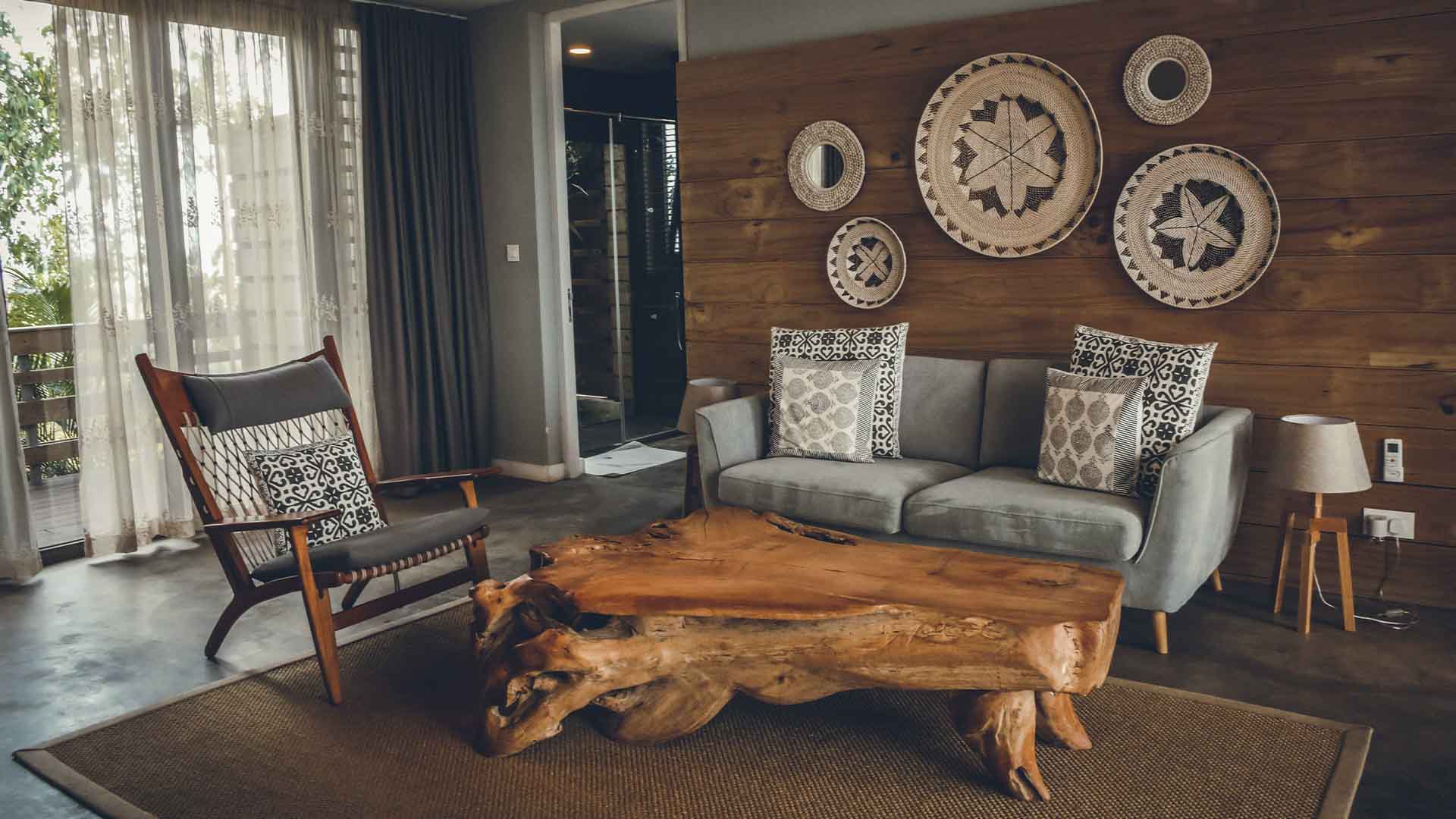 Rejser til Mauritius, Chalets Chamarel, Siddeområde i Suite