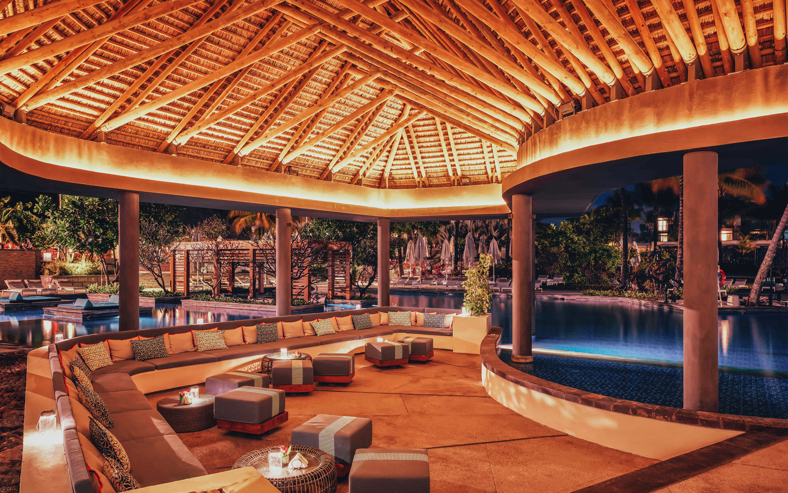 Rejser til Mauritius, Long Beach, aften på tides