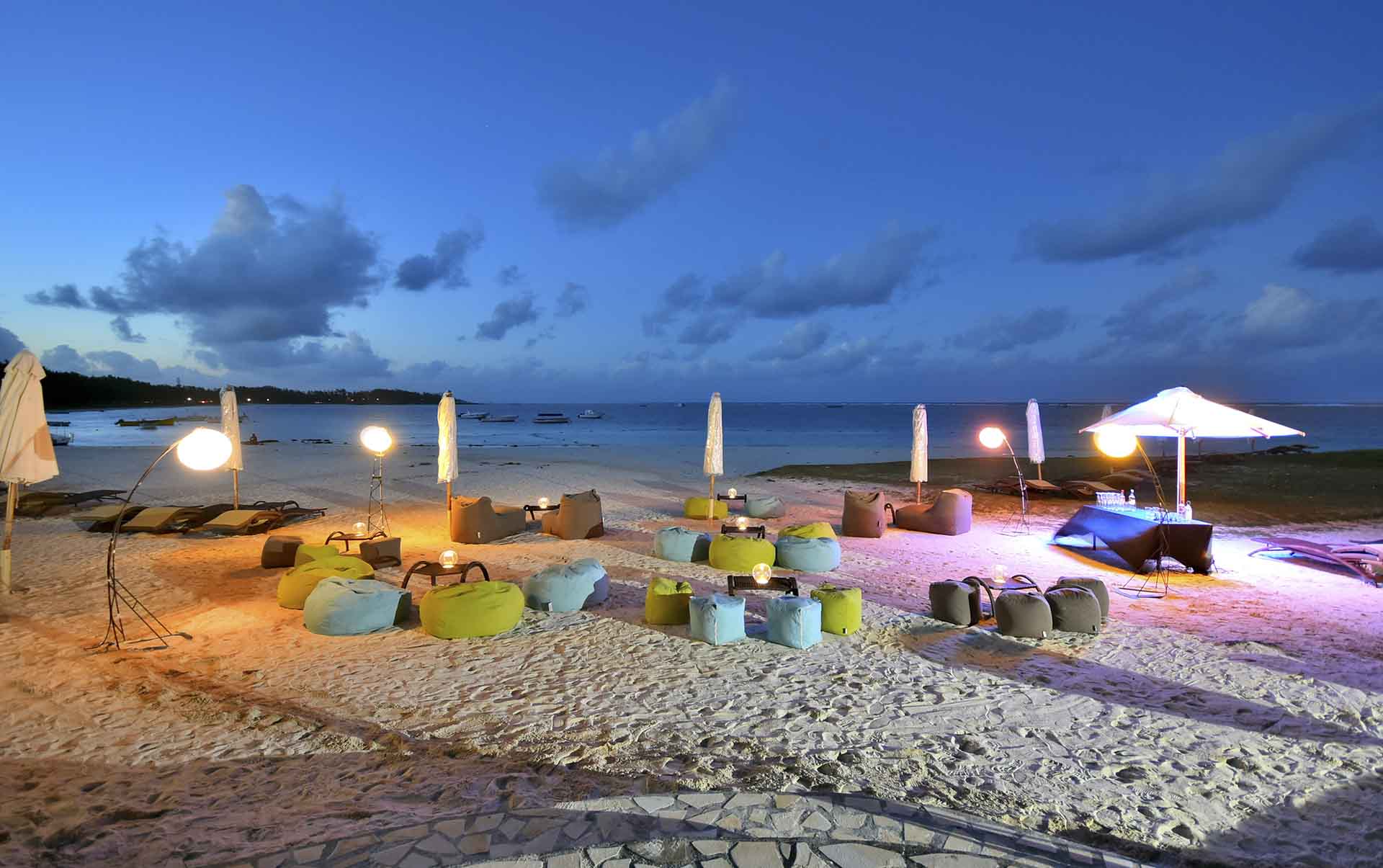 Rejser til Mauritius, The Residence Mauritius, Pop-up bar på stranden
