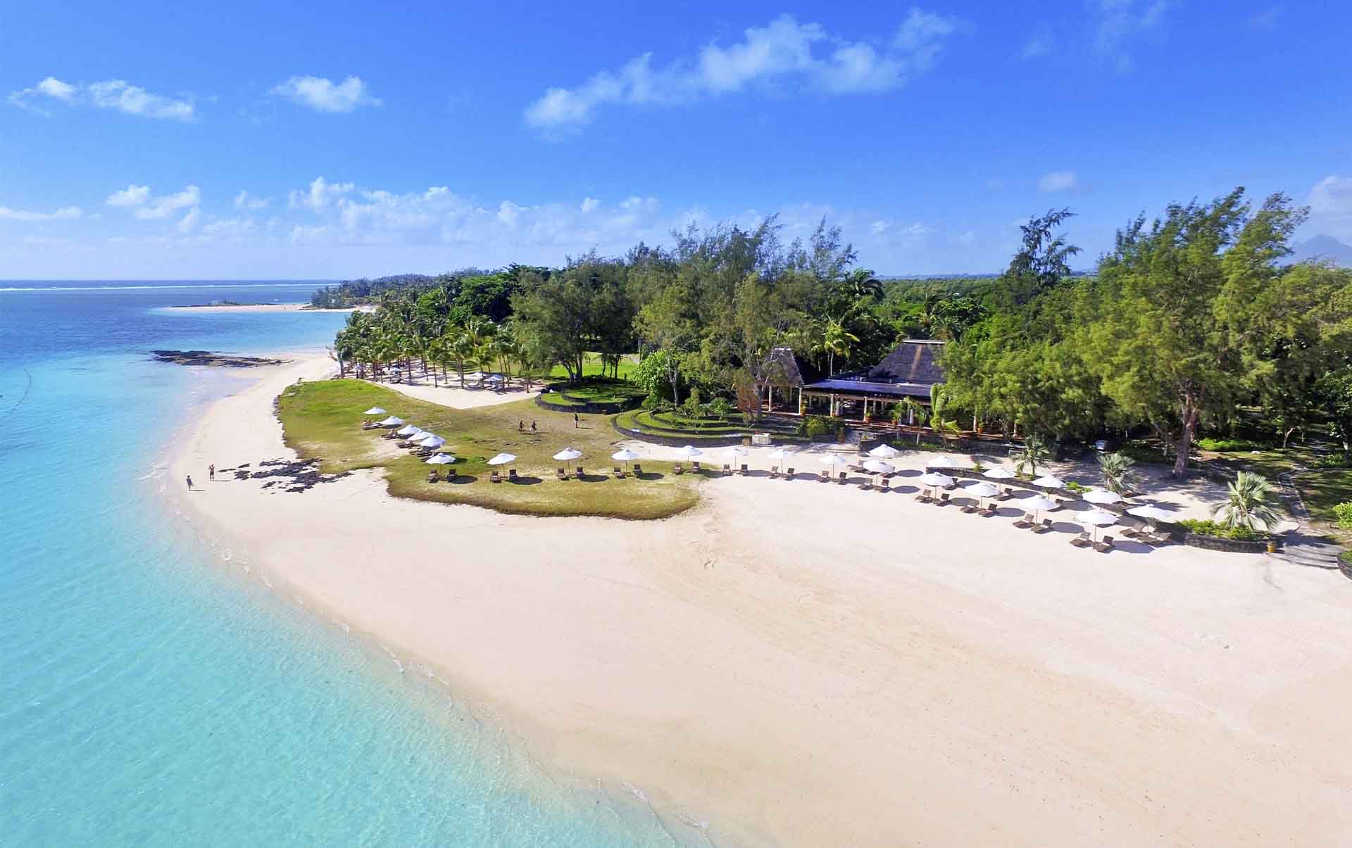 Rejser til Mauritius, The Residence Mauritius, Stranden foran The Residence Mauritius