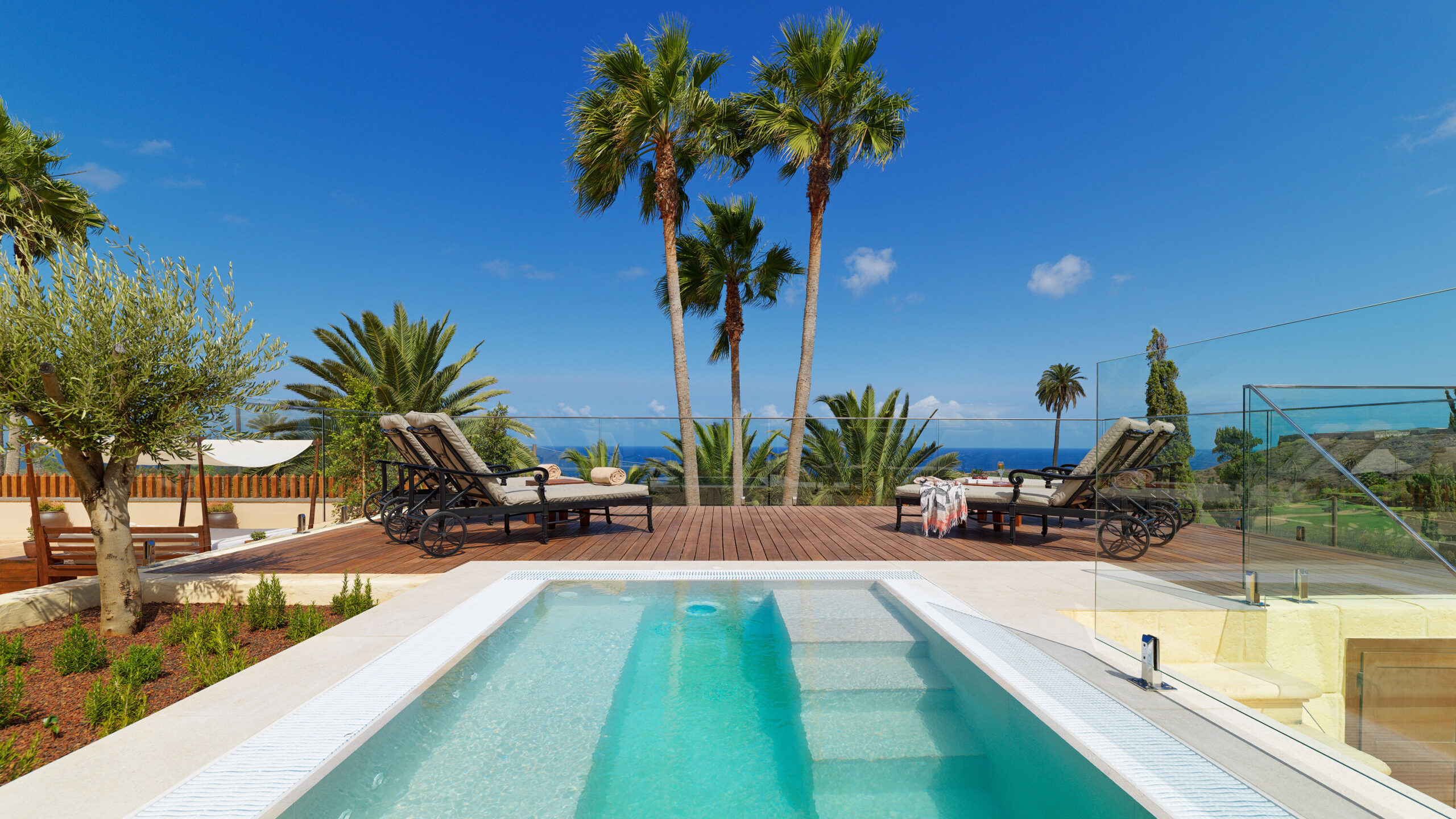 Spanien Tenerife Hacienda del Conde Jacuzzi Terrasse