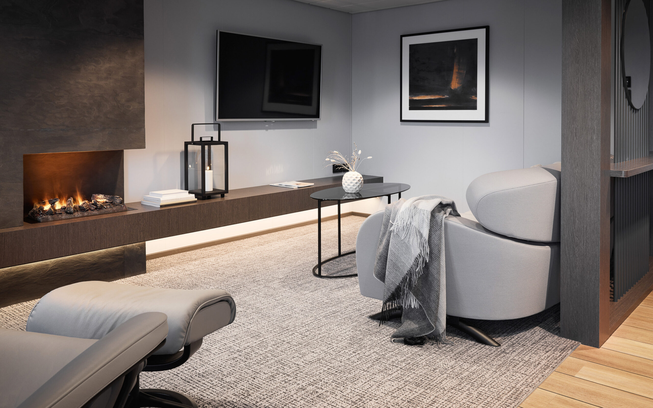 Norge Havila Kystruten Lighthouse Suite Cabin Living Area