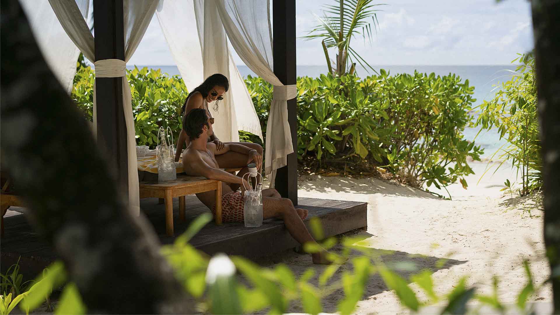 Beach Cabana på Raffles Seychelles