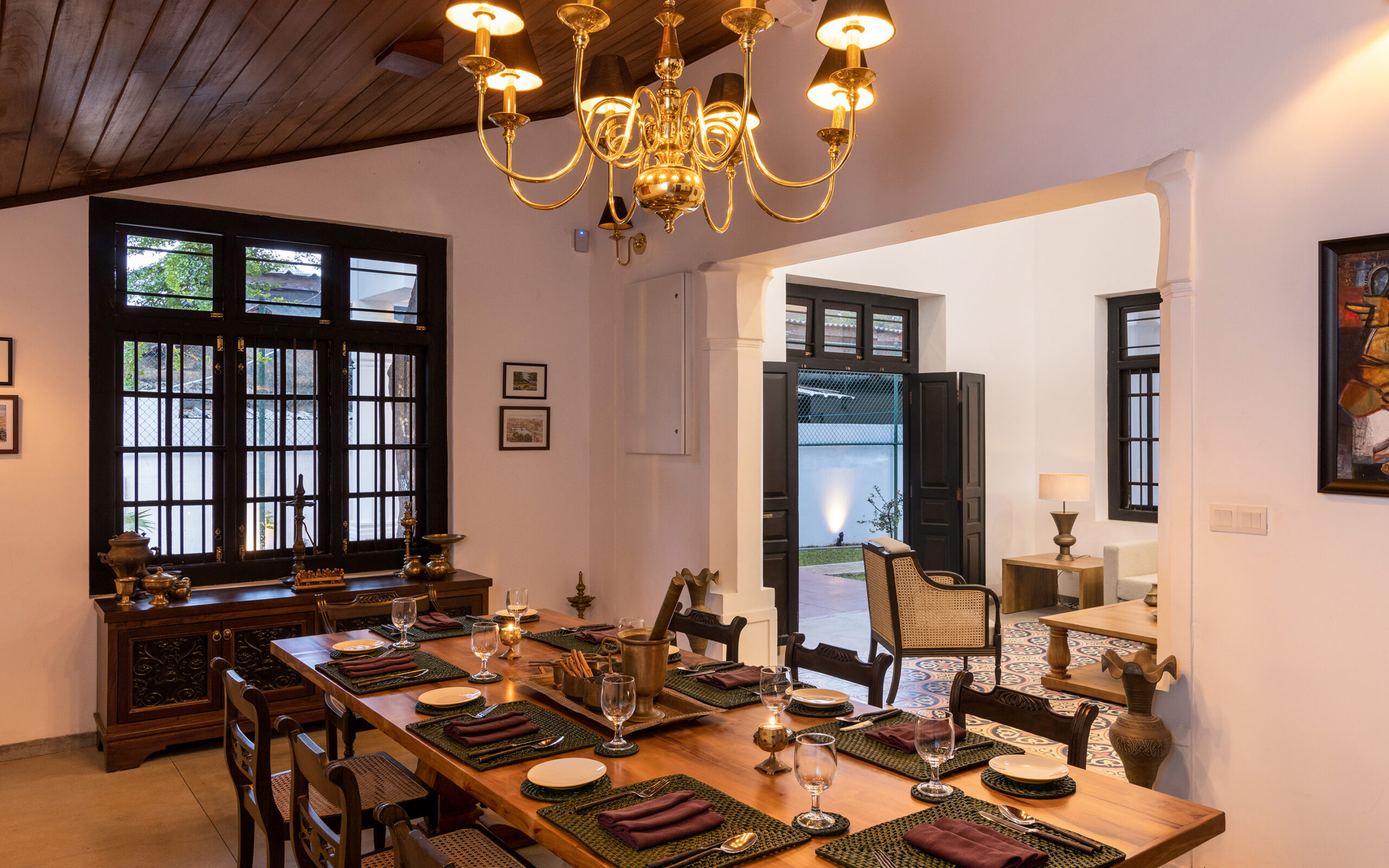 Sri Lanka Jaffna Jetwing Mahesa Bhawan Spisestue Opholdsrum