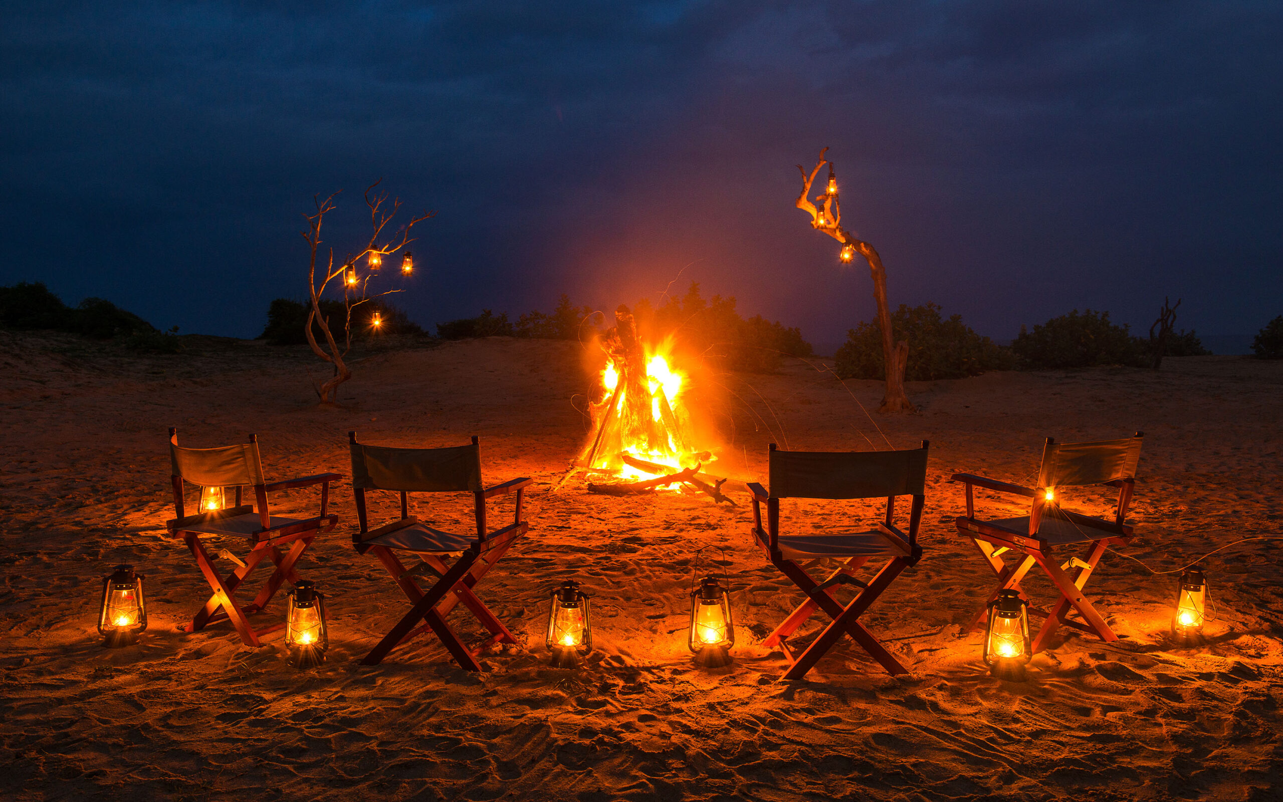 Sri Lanka Uga Chena Huts Bonfire