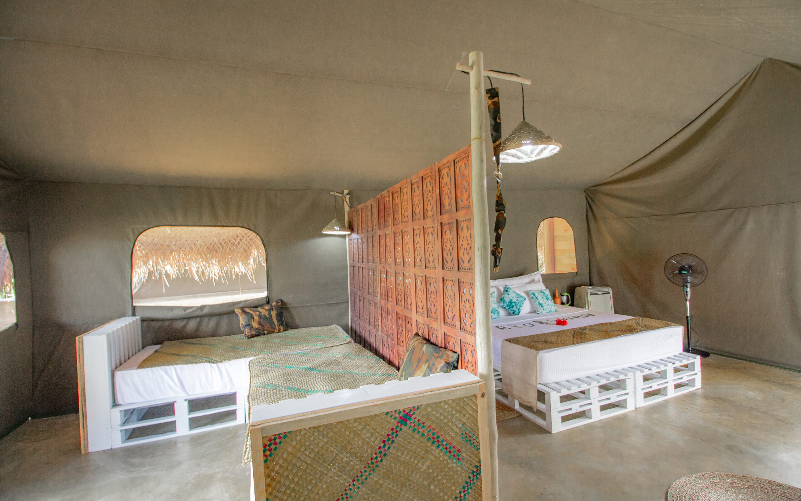 Sri Lanka Wild Glamping Gal Oya Familietelt Interior