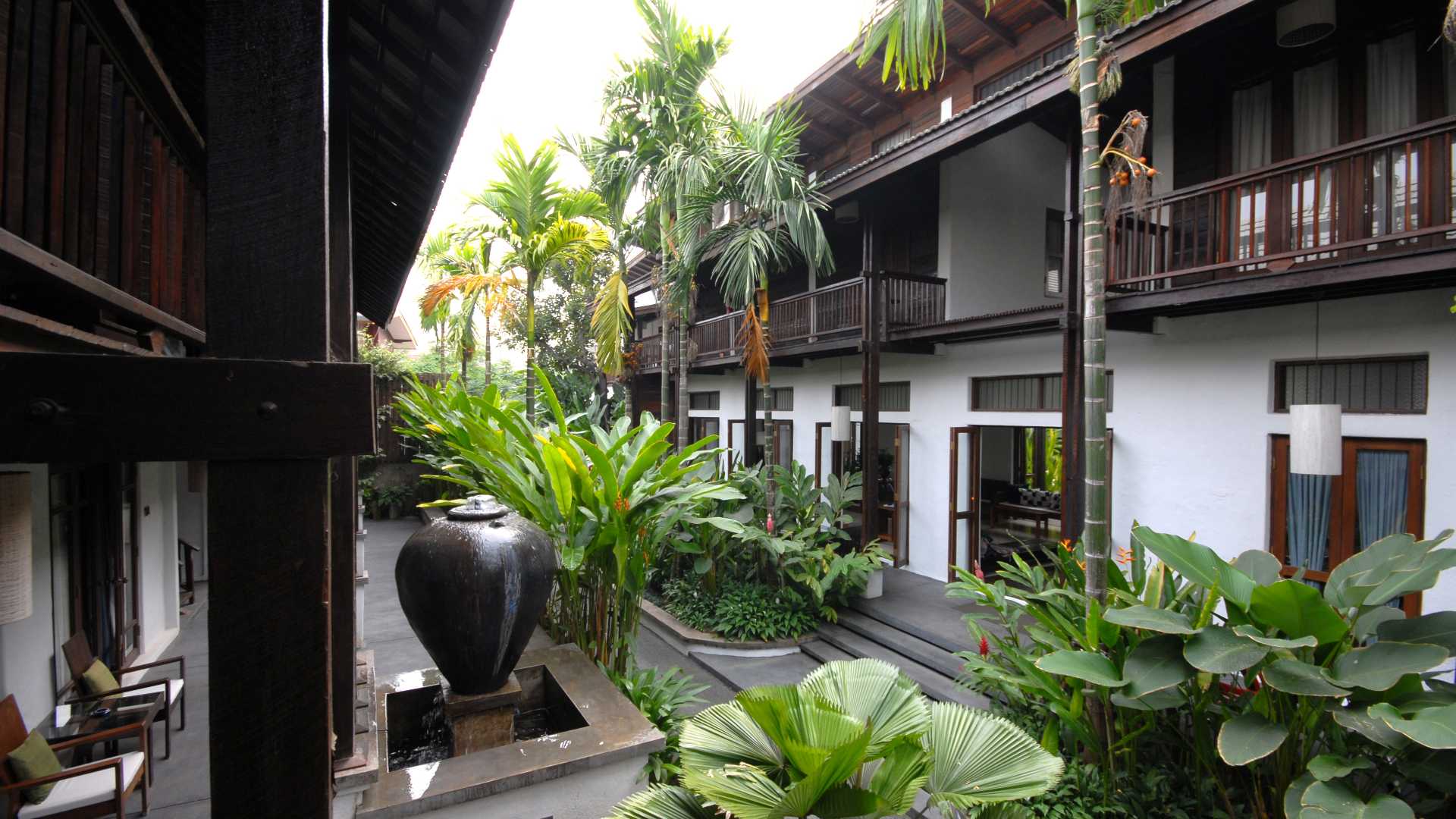 Thailand, Chiang Mai, Banthai Village, Garden Area
