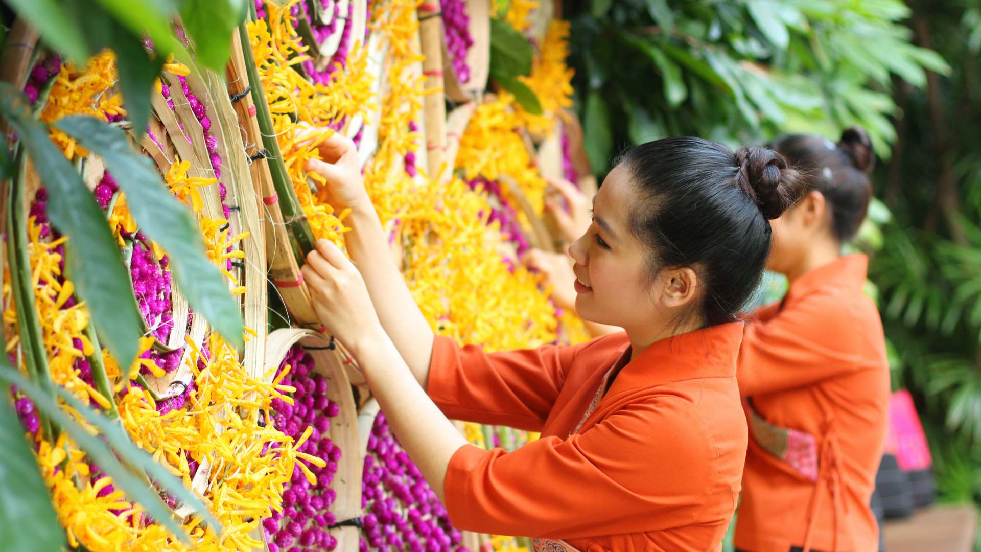 Thailand, Chiang Mai, Tamarind Village, Flowers