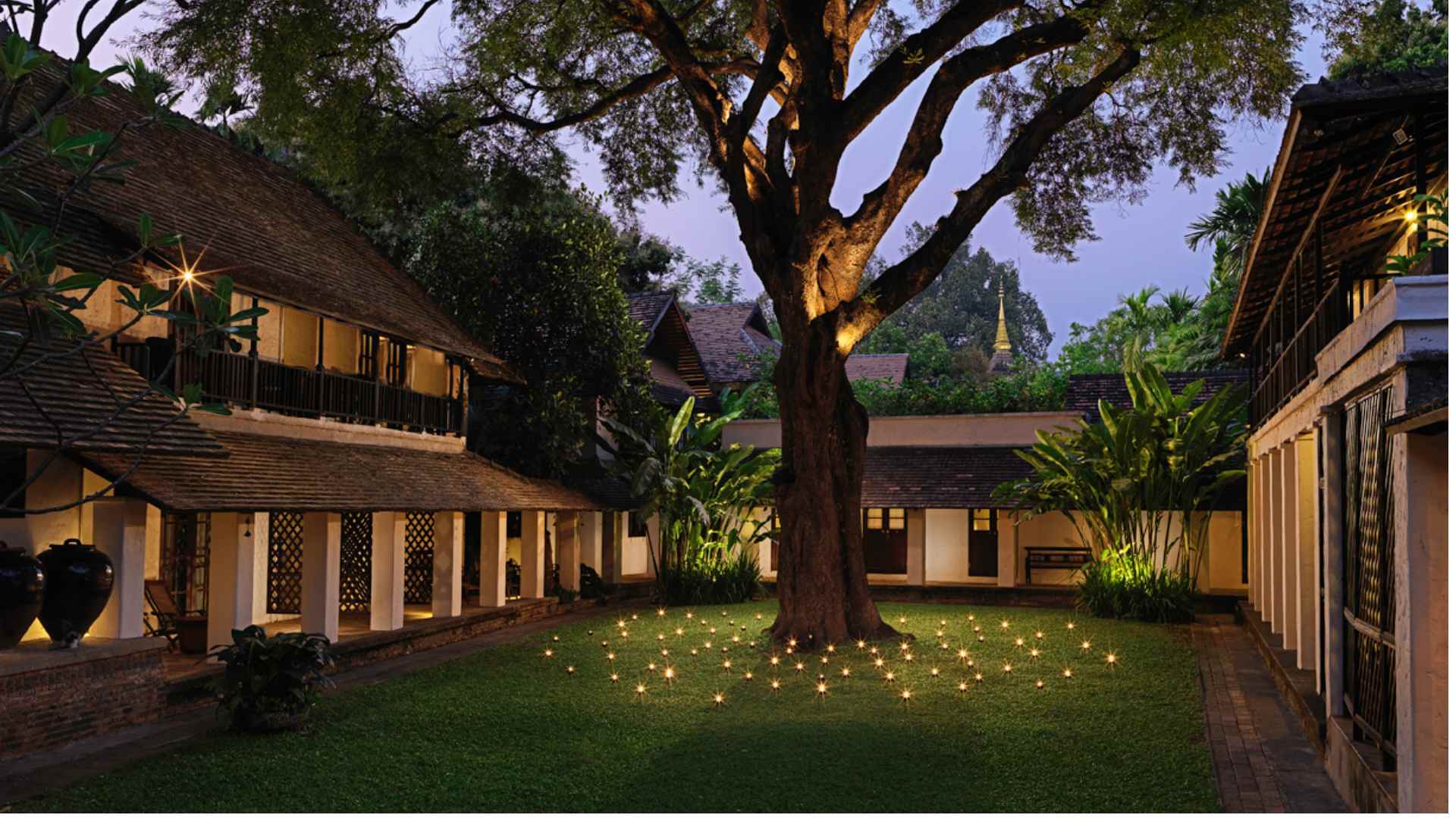 Thailand, Chiang Mai, Tamarind Village, Garden Area