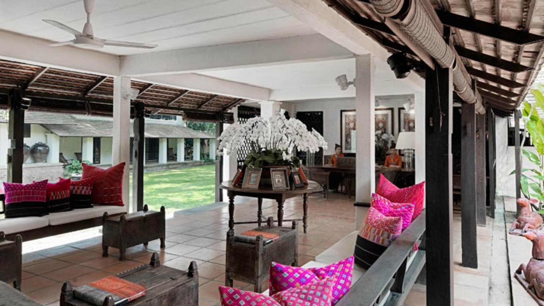 Thailand, Chiang Mai, Tamarind Village, Lobby Area