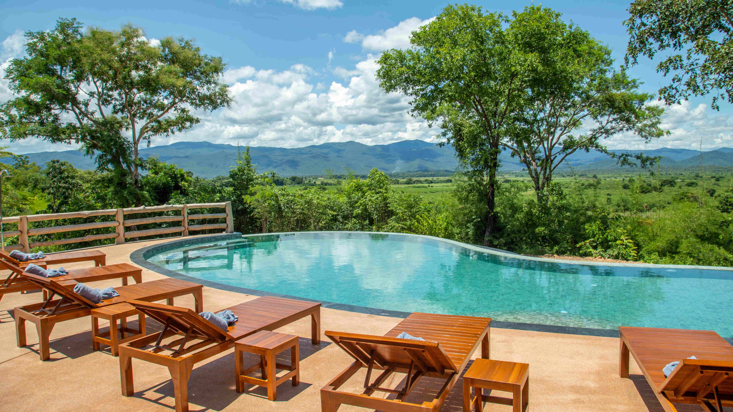 Thailand, Chiang Mai, The Bush Camp, Pool Area