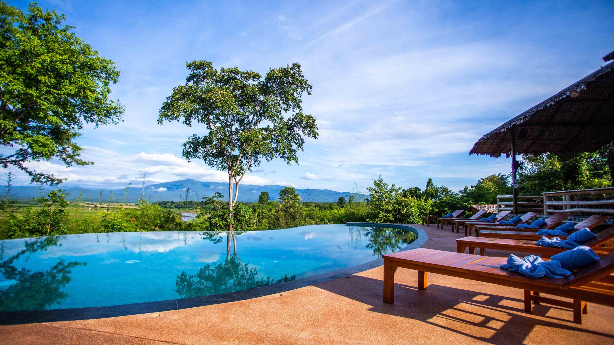 Thailand, Chiang Mai, The Bush Camp, Pool Area