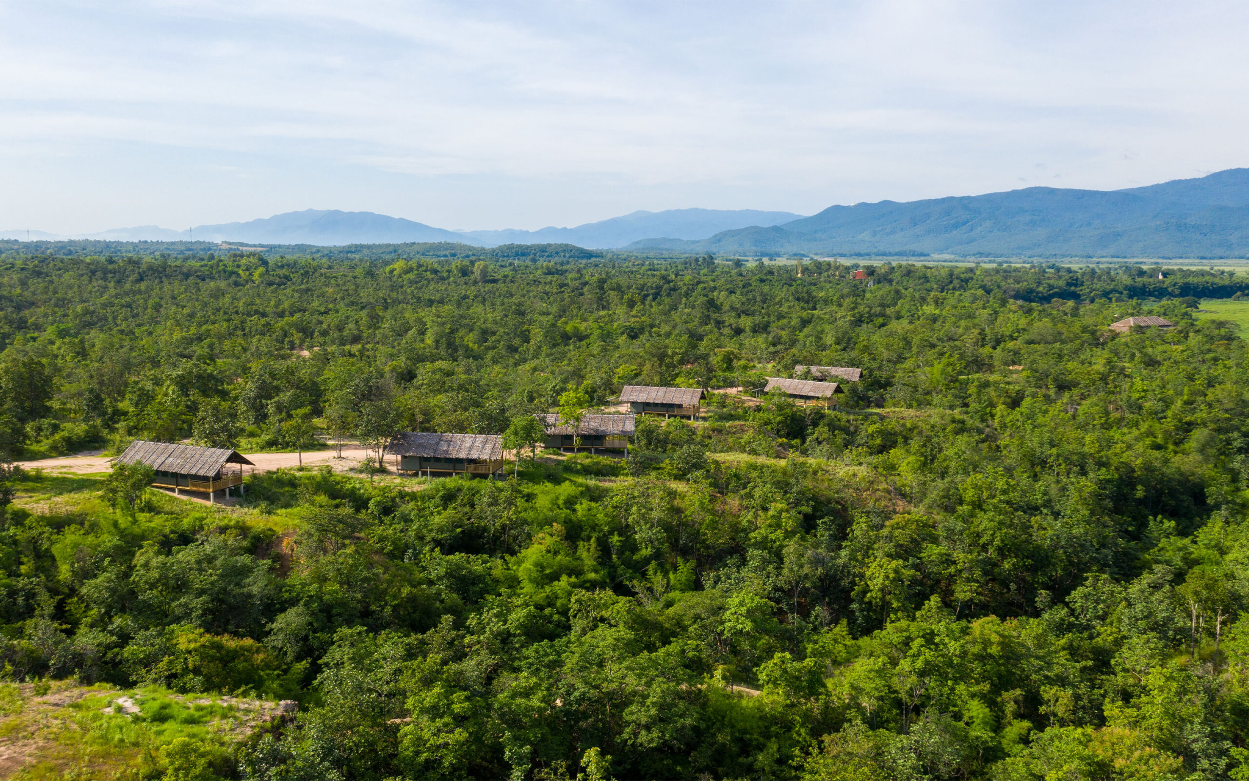 Thailand, Chiang Mai, The Bush Camp, Overview Lodge