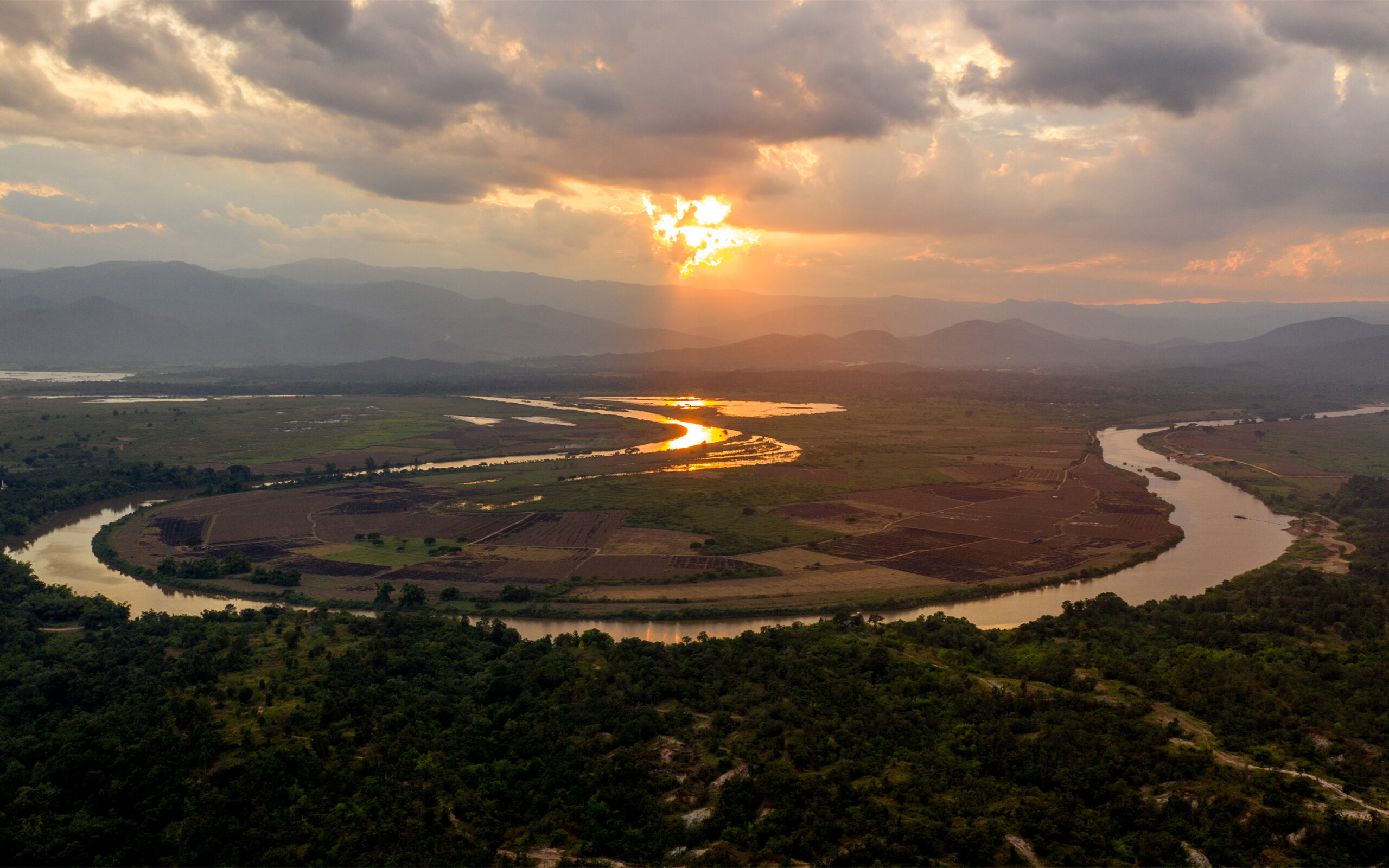 Thailand, Chiang Mai, The Bush Camp, Sunset