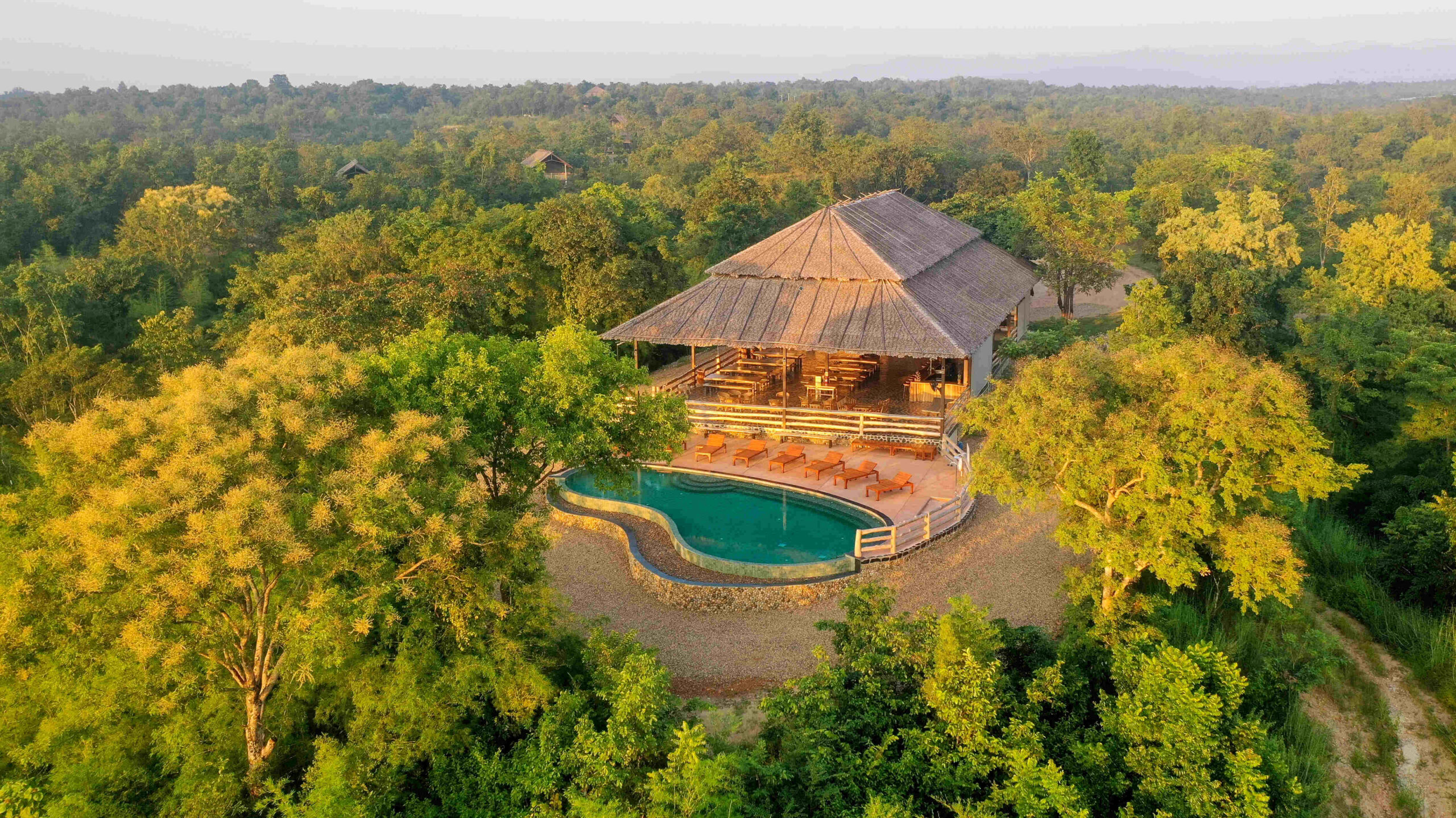 Thailand, Chiang Mai, The Bush Camp, Pool Area