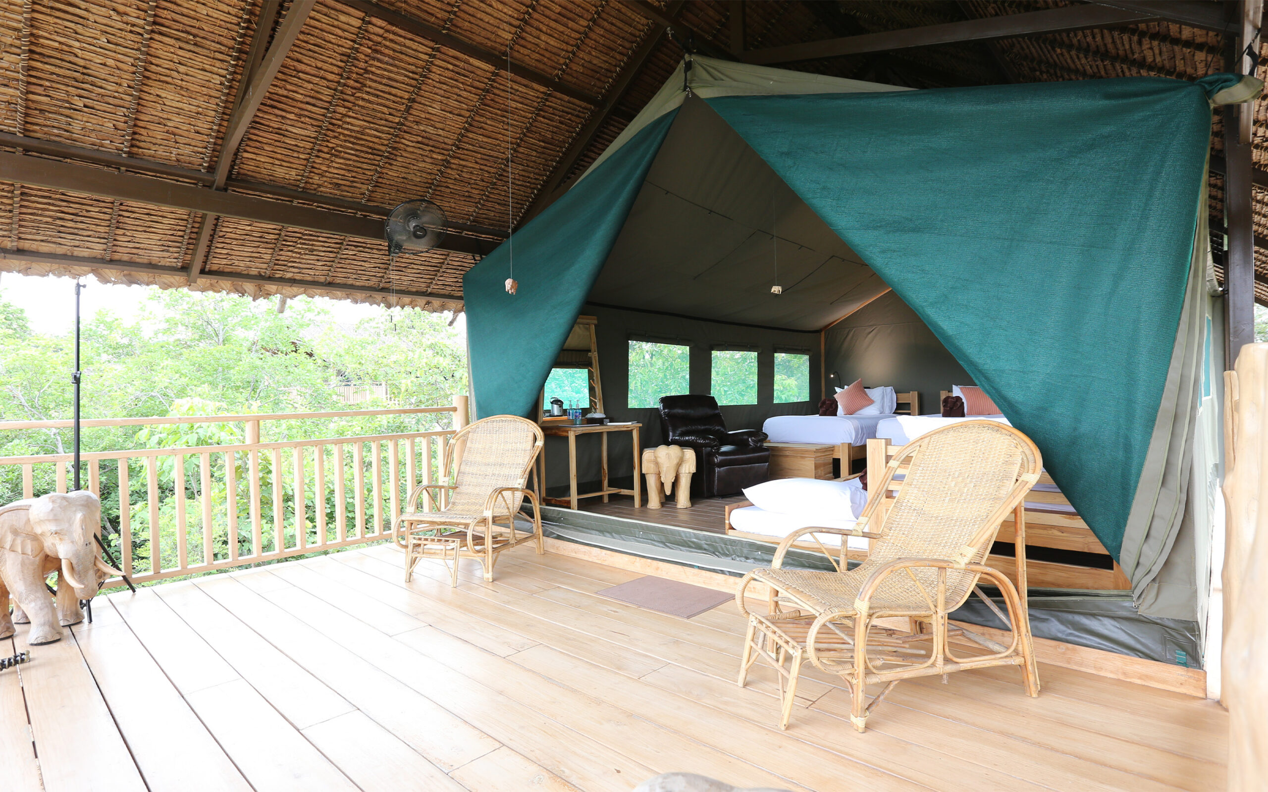 Thailand, Chiang Mai, The Bush Camp, Tent Terrace