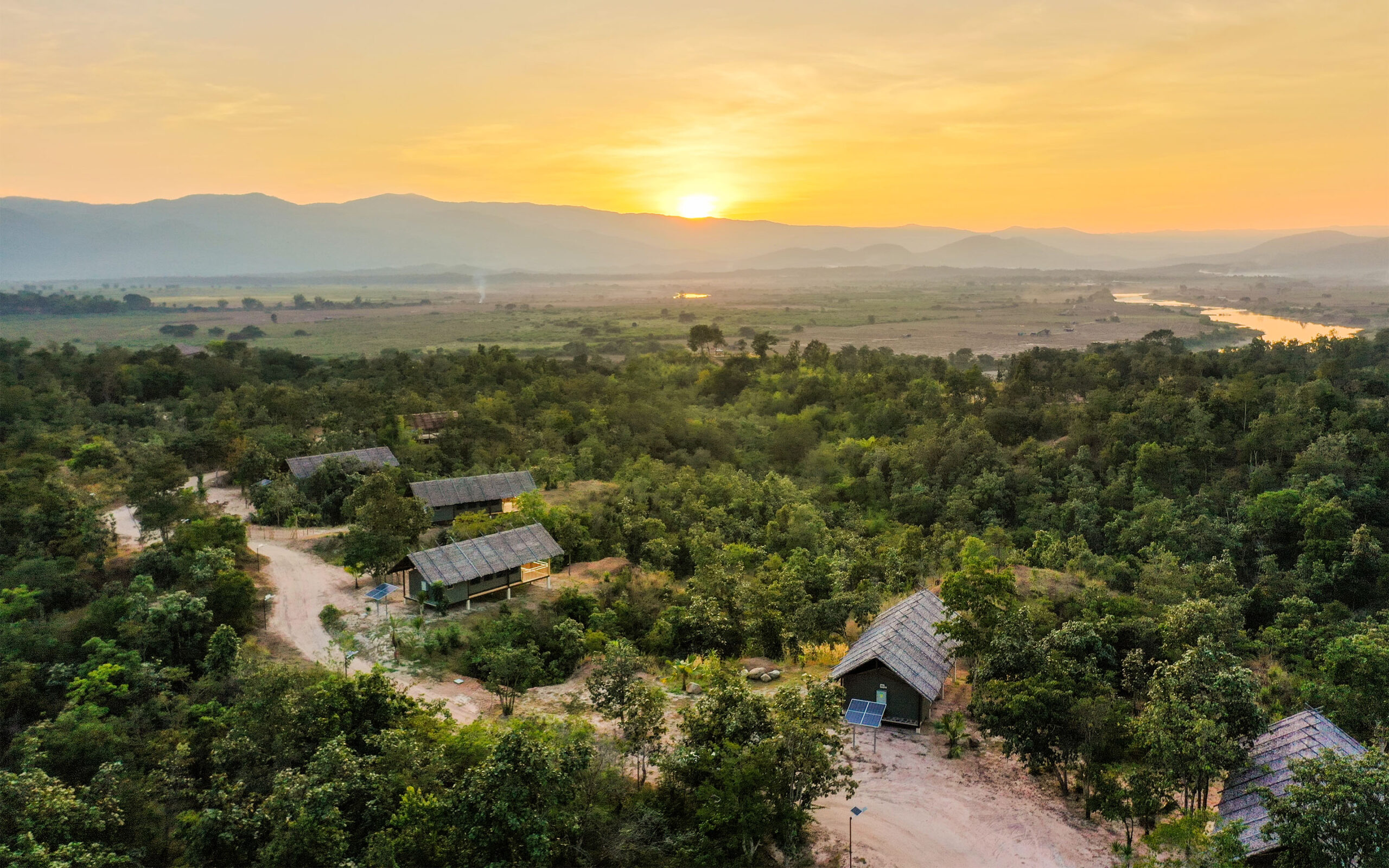 Thailand, Chiang Mai, The Bush Camp, Sunset 