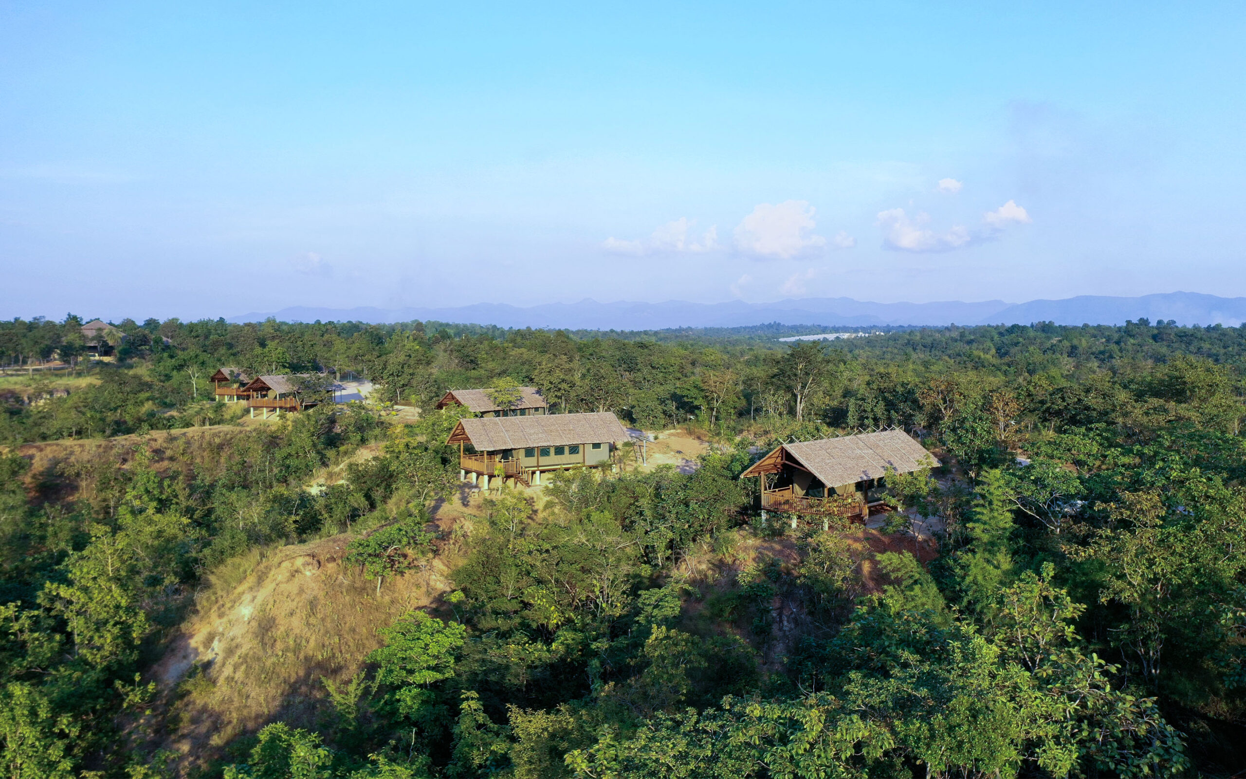 Thailand, Chiang Mai, The Bush Camp, Tents outside