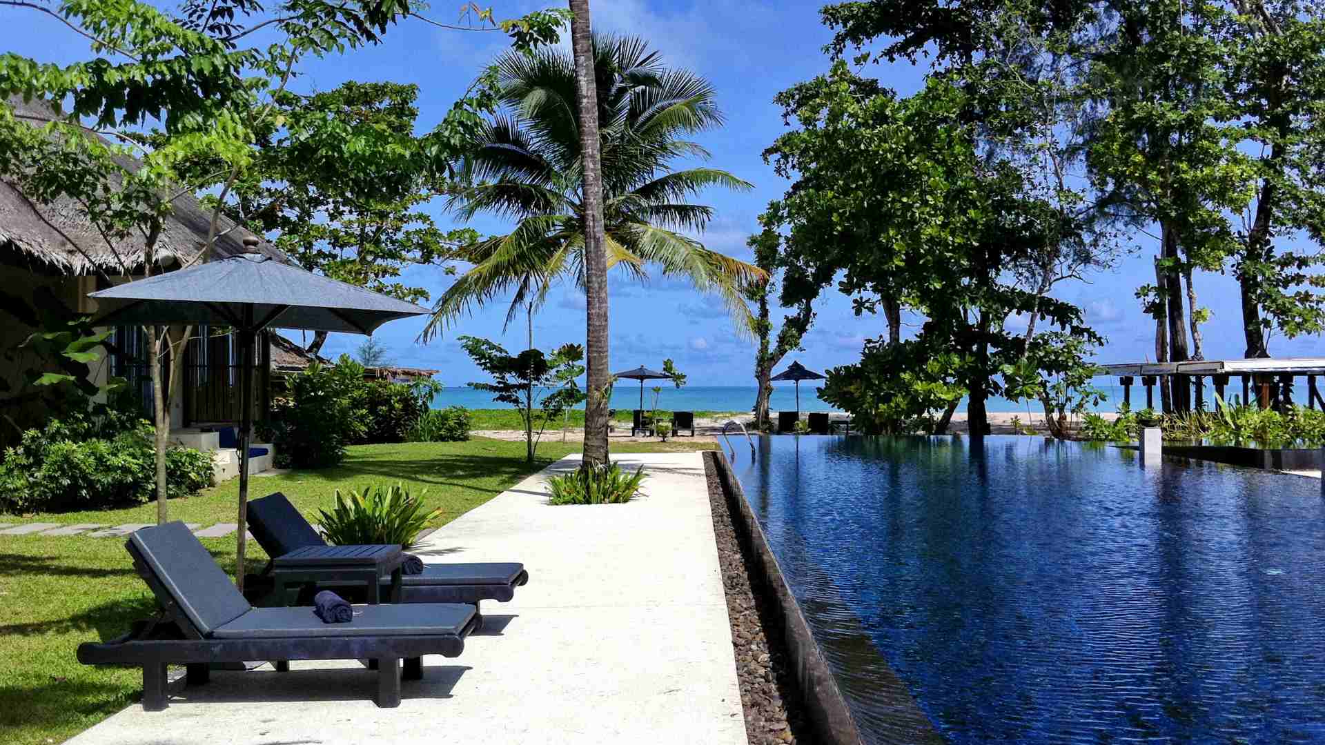 Thailand, Khao Lak, Bangsak Village, Pool Area