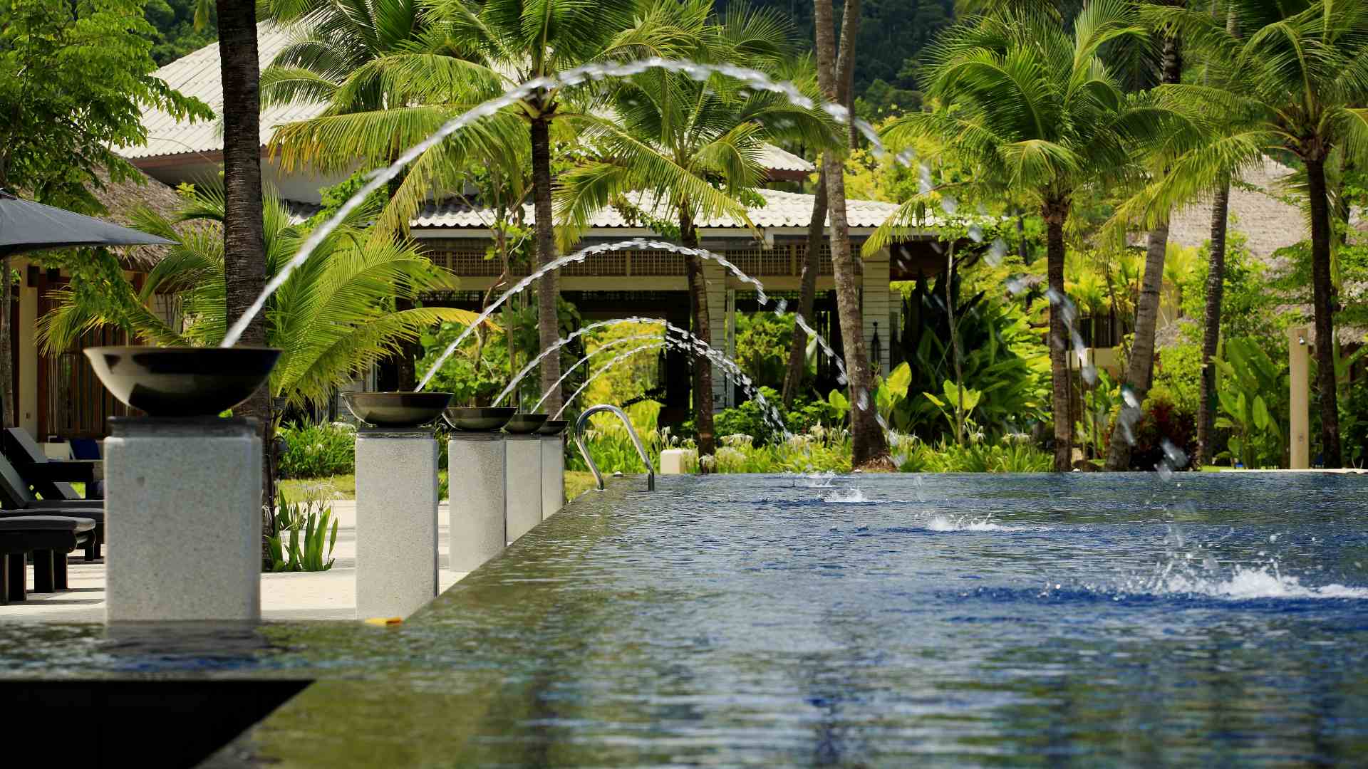 Thailand, Khao Lak, Bangsak Village, Pool Area