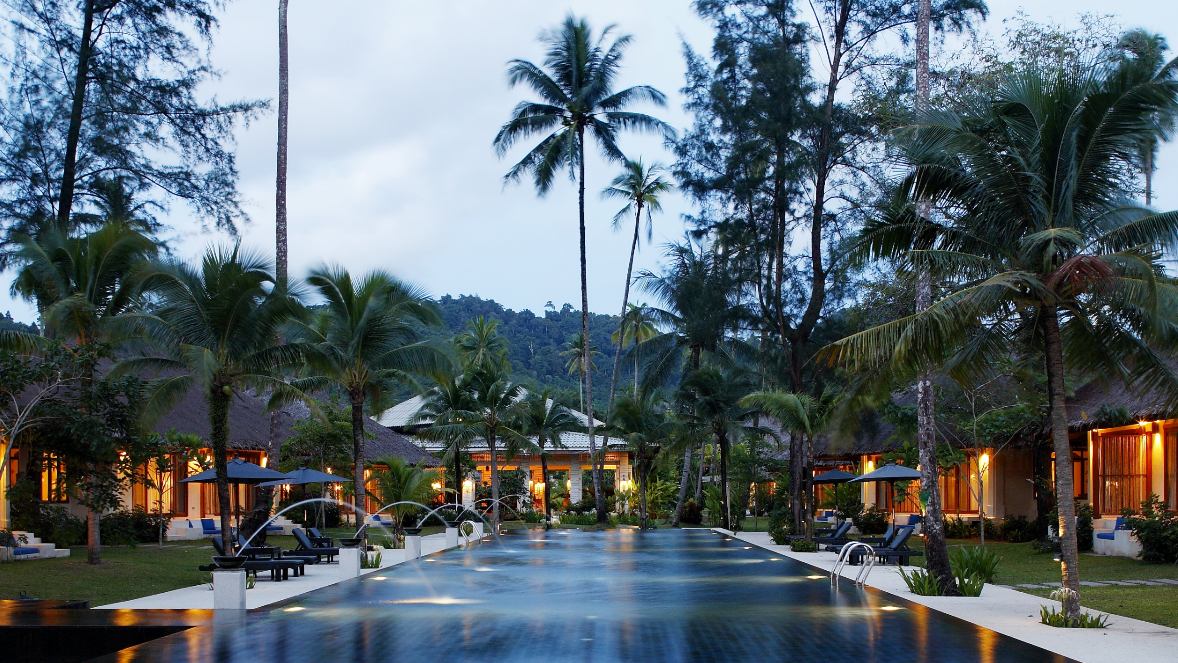 Thailand, Khao Lak, Bangsak Village, Pool Area