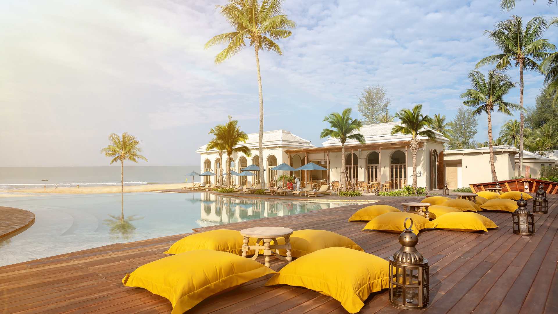 Thailand, Khao Lak, Devasom, Pool Pillows