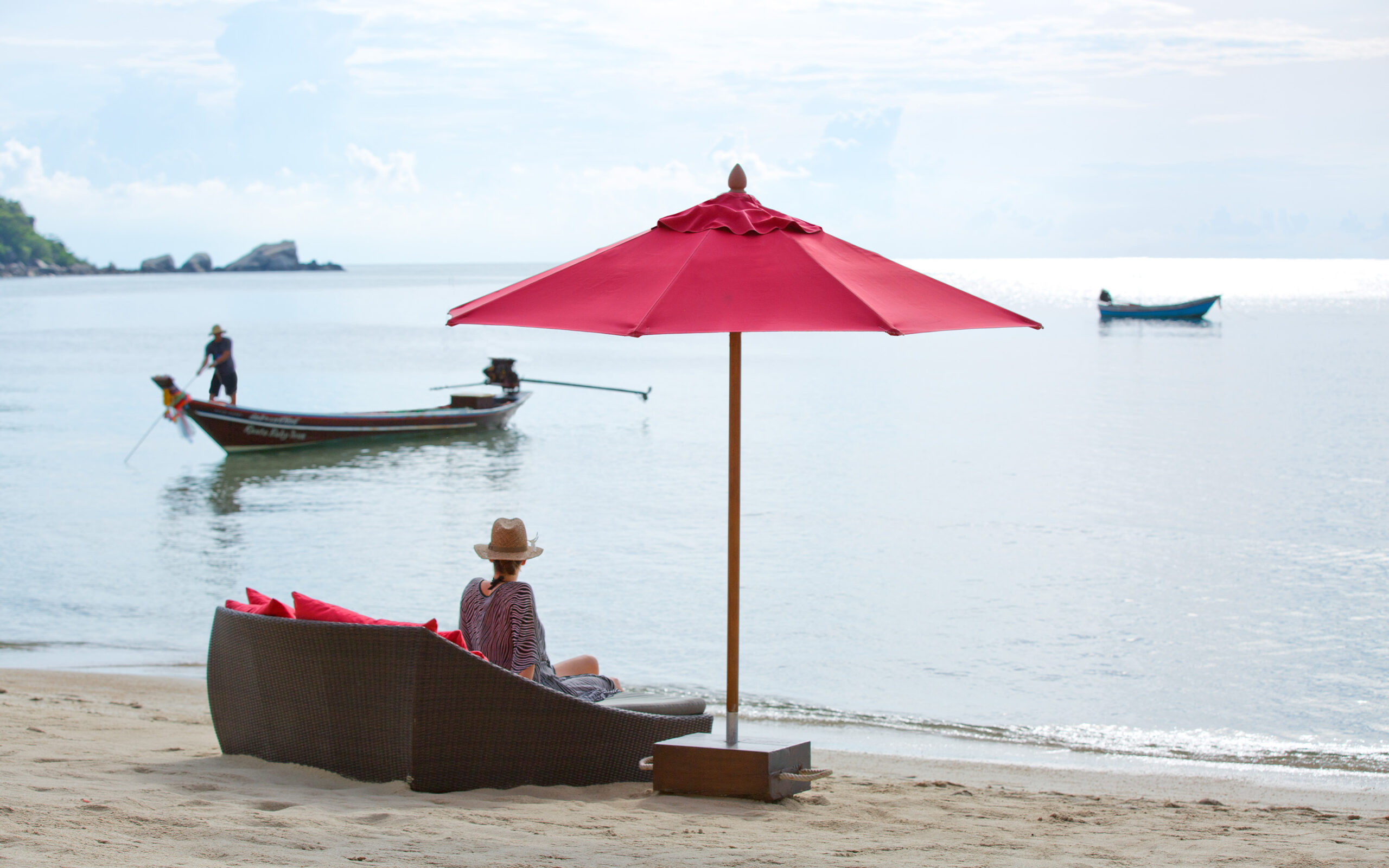 Thailand, Koh Phangan, Anantara Rasananda, Strand Udsigt