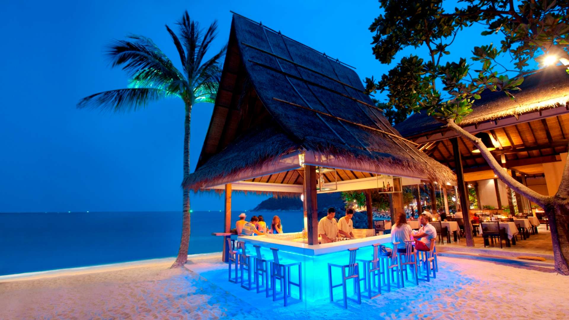 Thailand, Koh Phangan, Buri Rasa Village Koh Phangan, Strand Bar