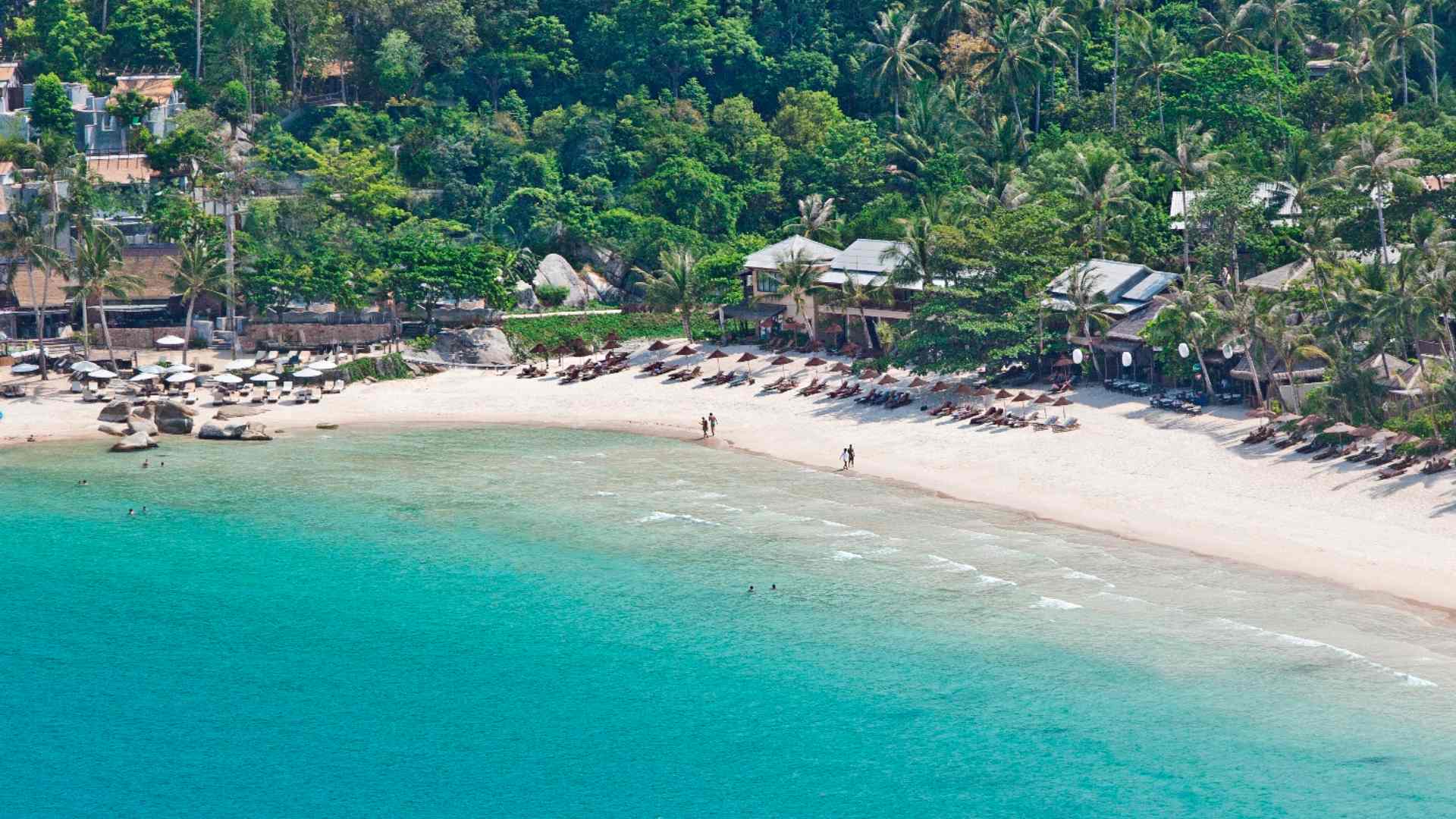 Thailand, Koh Phangan, Buri Rasa Village Koh Phangan, Strand Udsigt