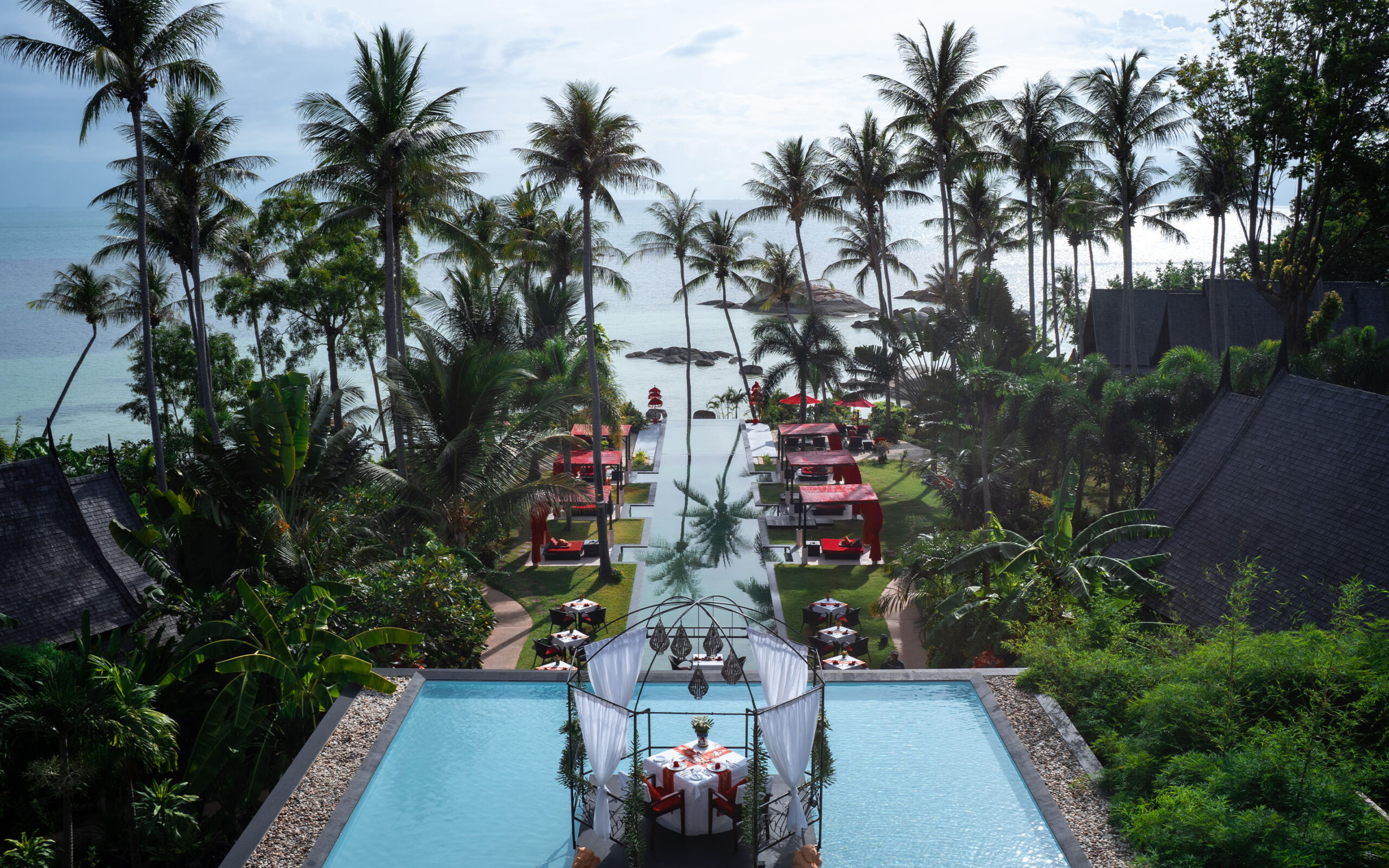 Thailand, Koh Phangan, Kupu Kupu Phangan, Pool Område