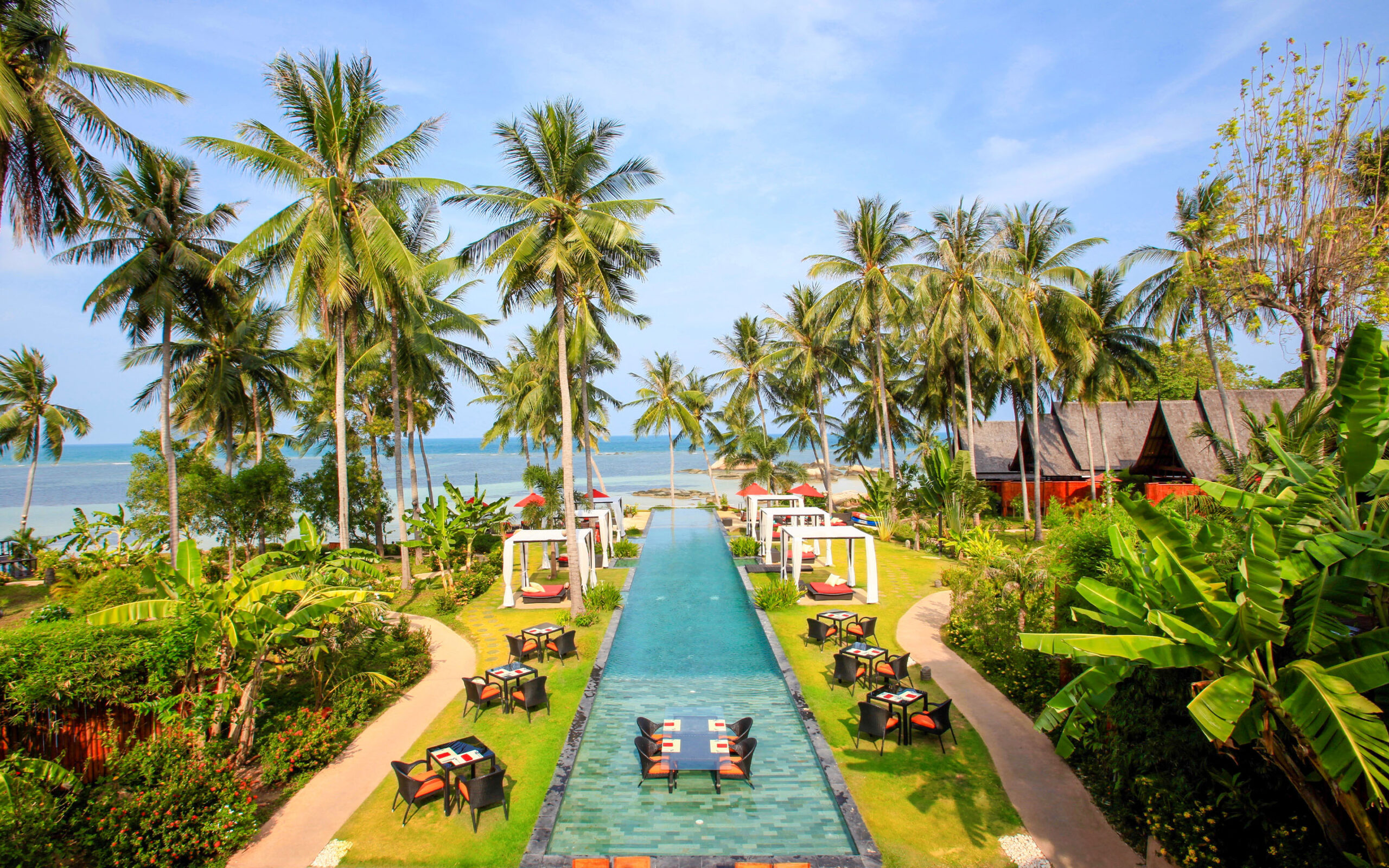 Thailand, Koh Phangan, Kupu Kupu Phangan, Pool Område