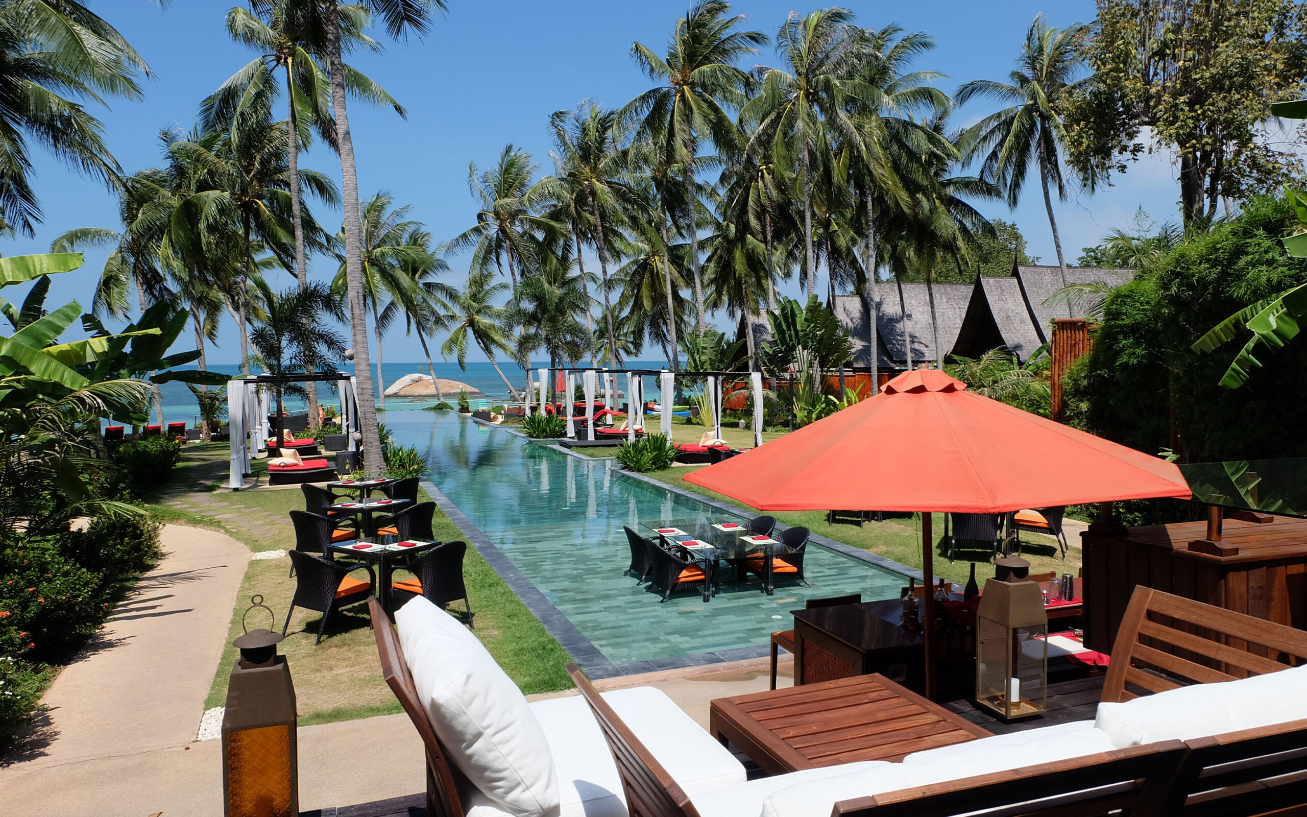 Thailand, Koh Phangan, Kupu Kupu Phangan, Pool Område