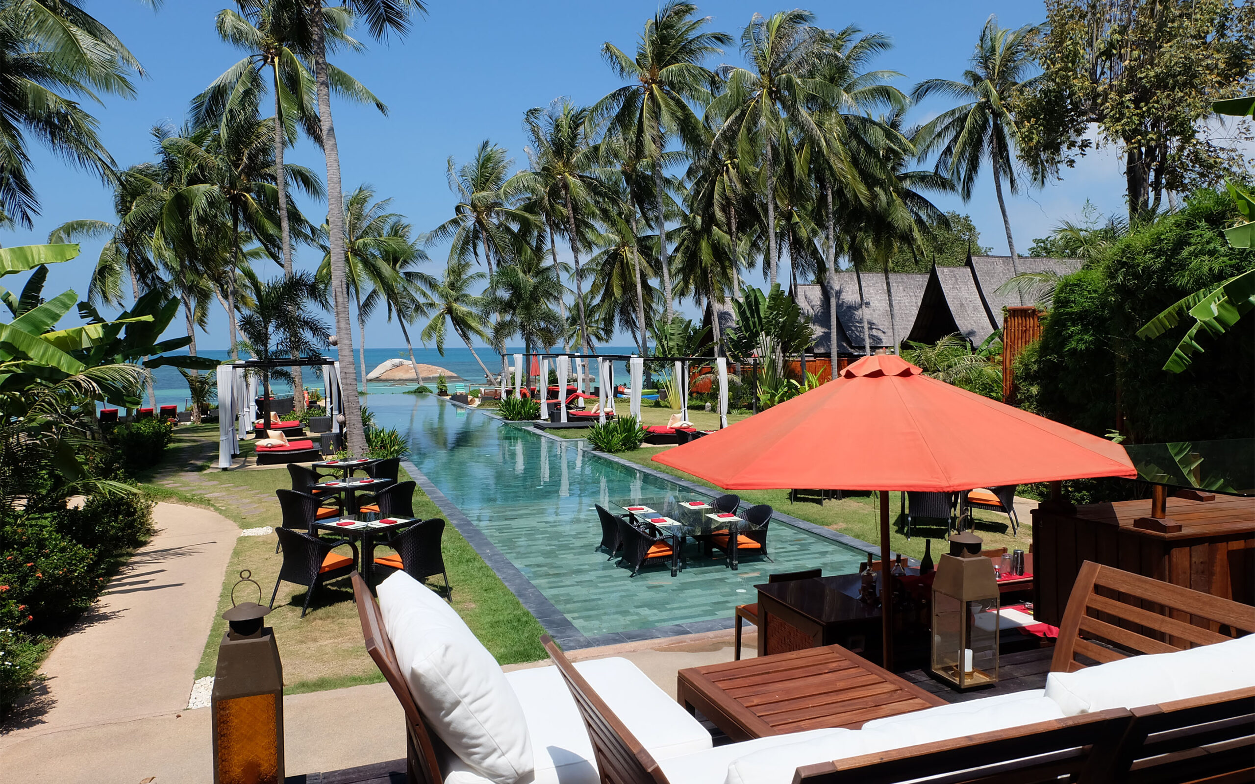 Thailand, Koh Phangan, Kupu Kupu Phangan, Pool Område