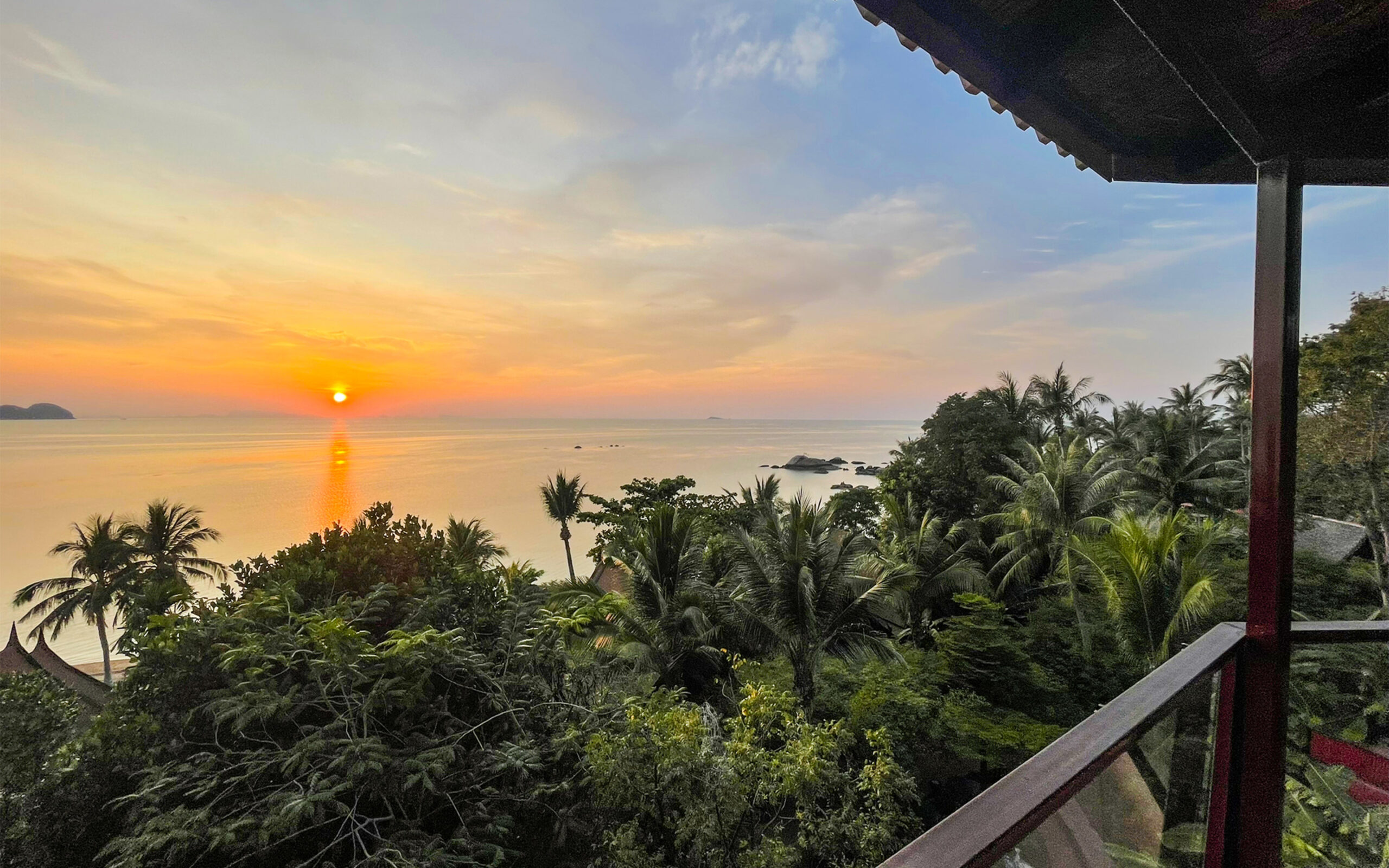 Thailand, Koh Phangan, Kupu Kupu Phangan, Solnedgang Strand