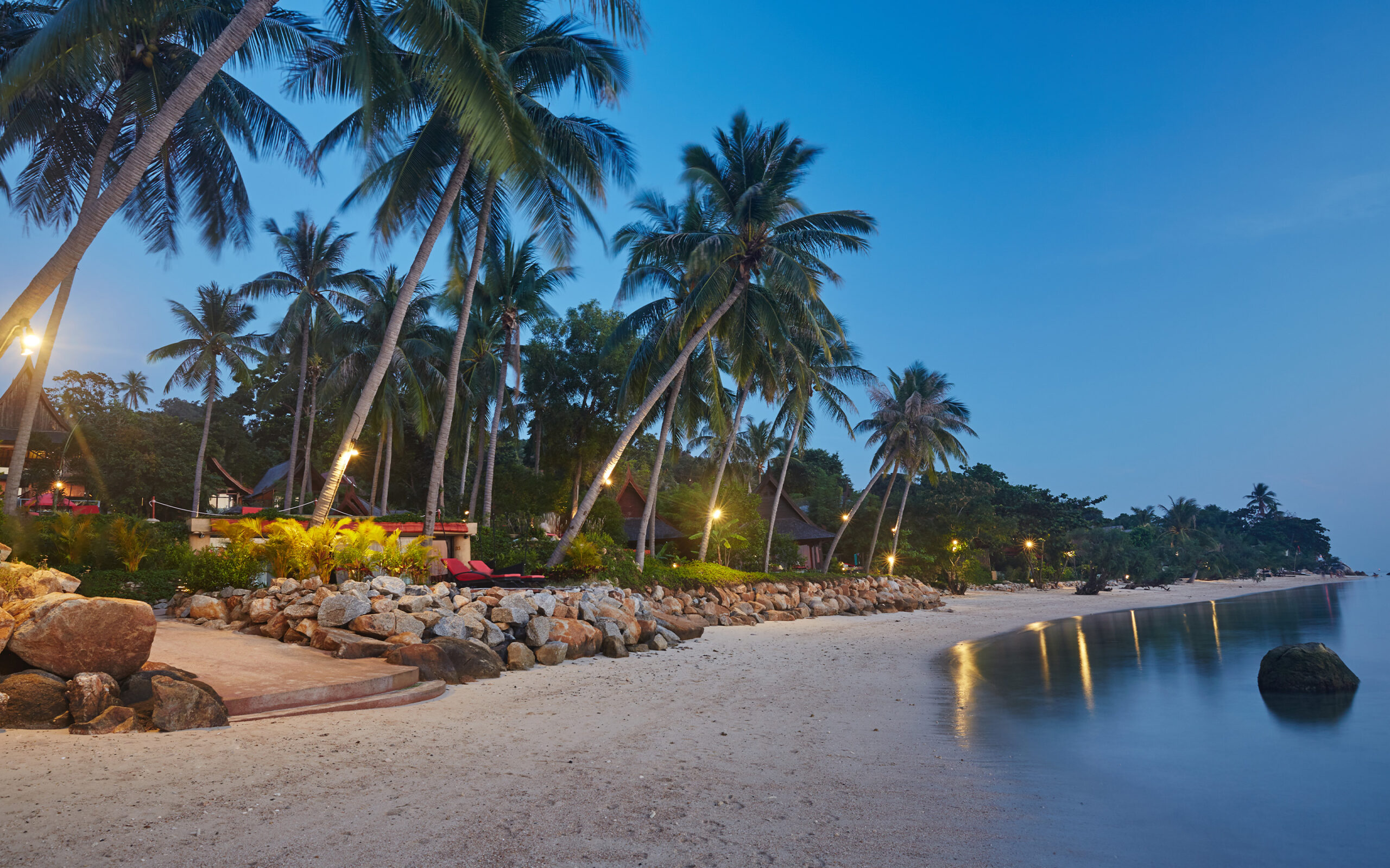 Thailand, Koh Phangan, Kupu Kupu Phangan, Strand Aften
