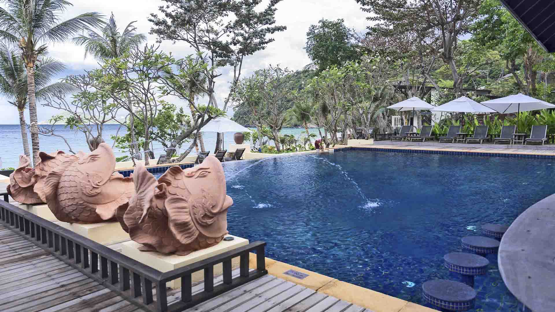 Thailand, Koh Samet, le Vimarn Resort & Spa, Pool Area