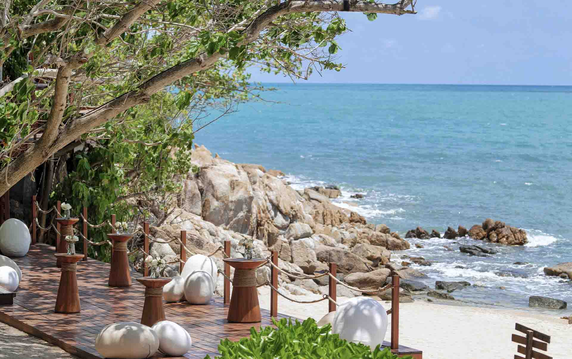 Thailand, Koh Samui, Six Senses Samui, Cocktail Ved Stranden