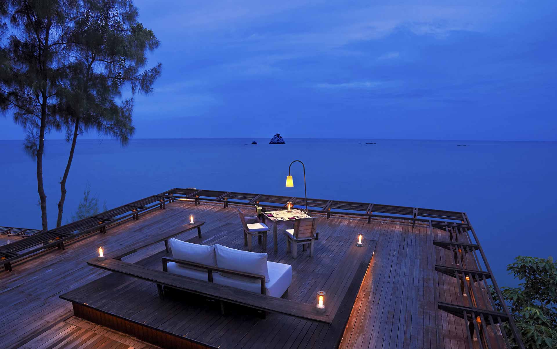 Thailand, Koh Samui, Six Senses Samui, Middag P&aring; The Rocks