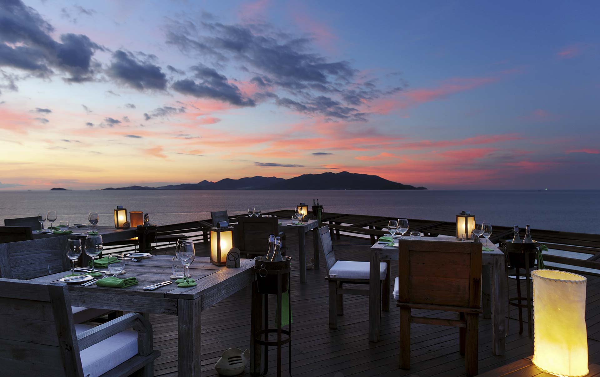 Thailand, Koh Samui, Six Senses Samui, Middag P&aring; The Rocks