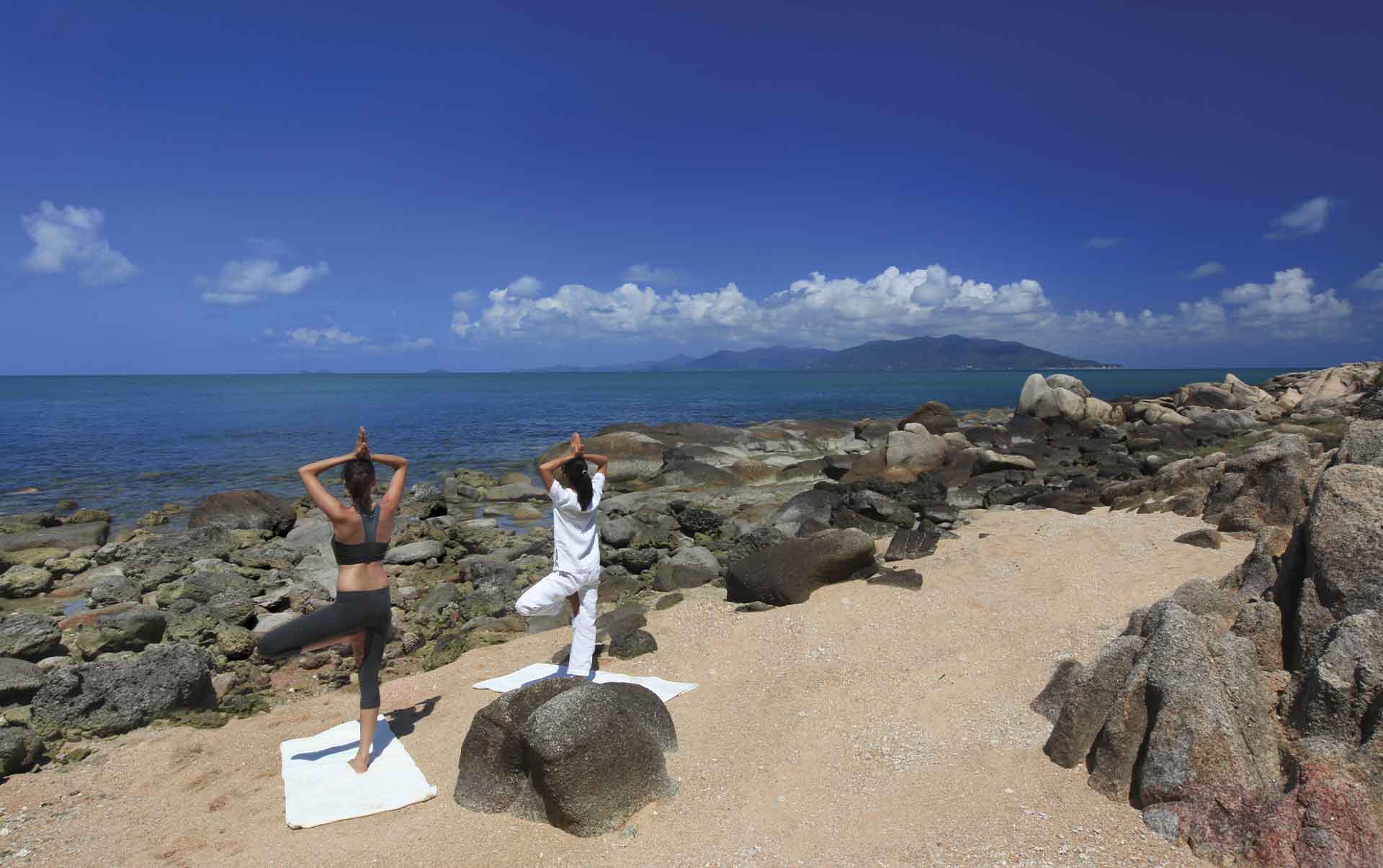 Thailand, Koh Samui, Six Senses Samui, Yoga Stranden