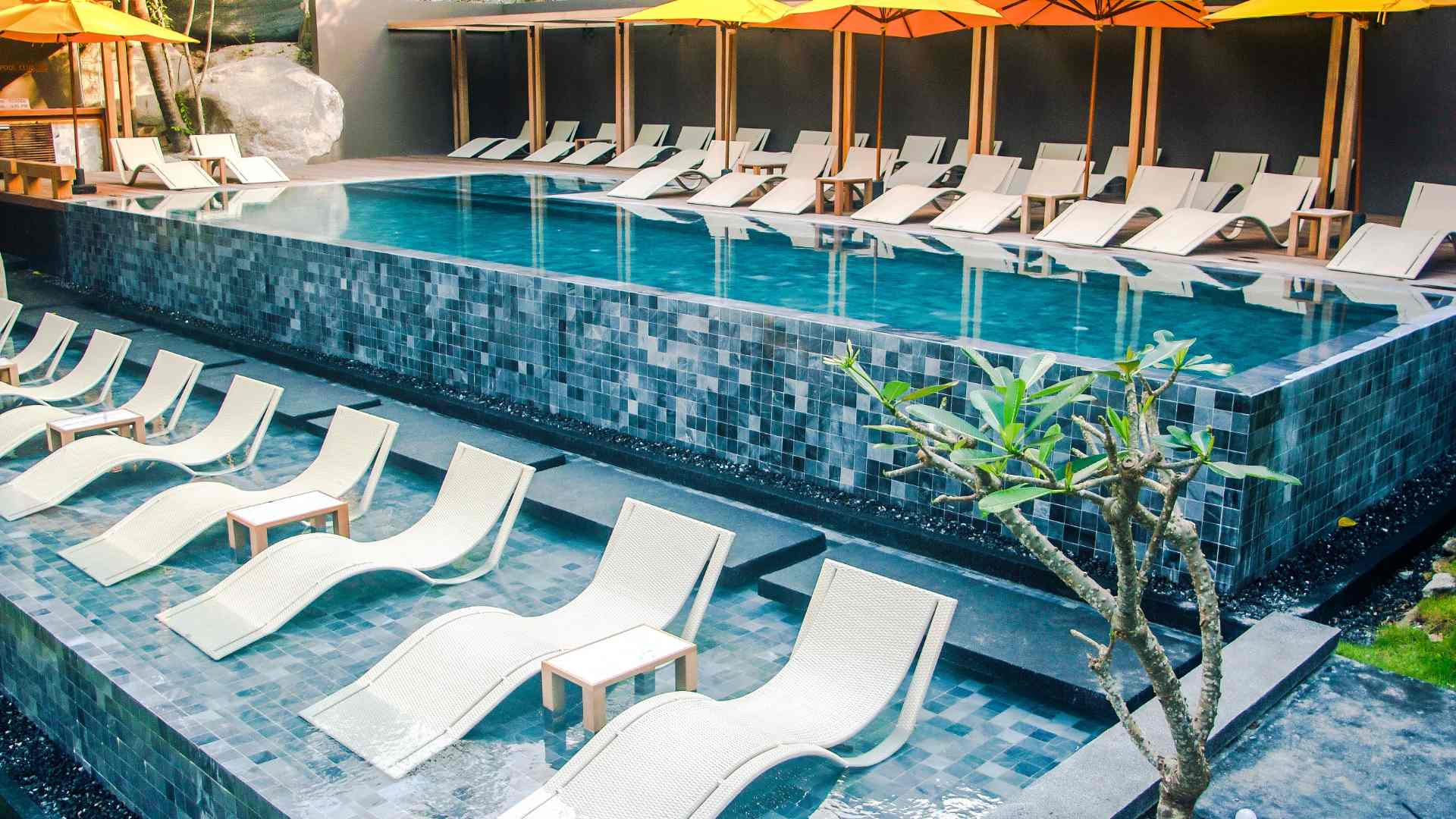 Thailand, Koh Tao, The Beach Club Haadtien, Pool Udsigt