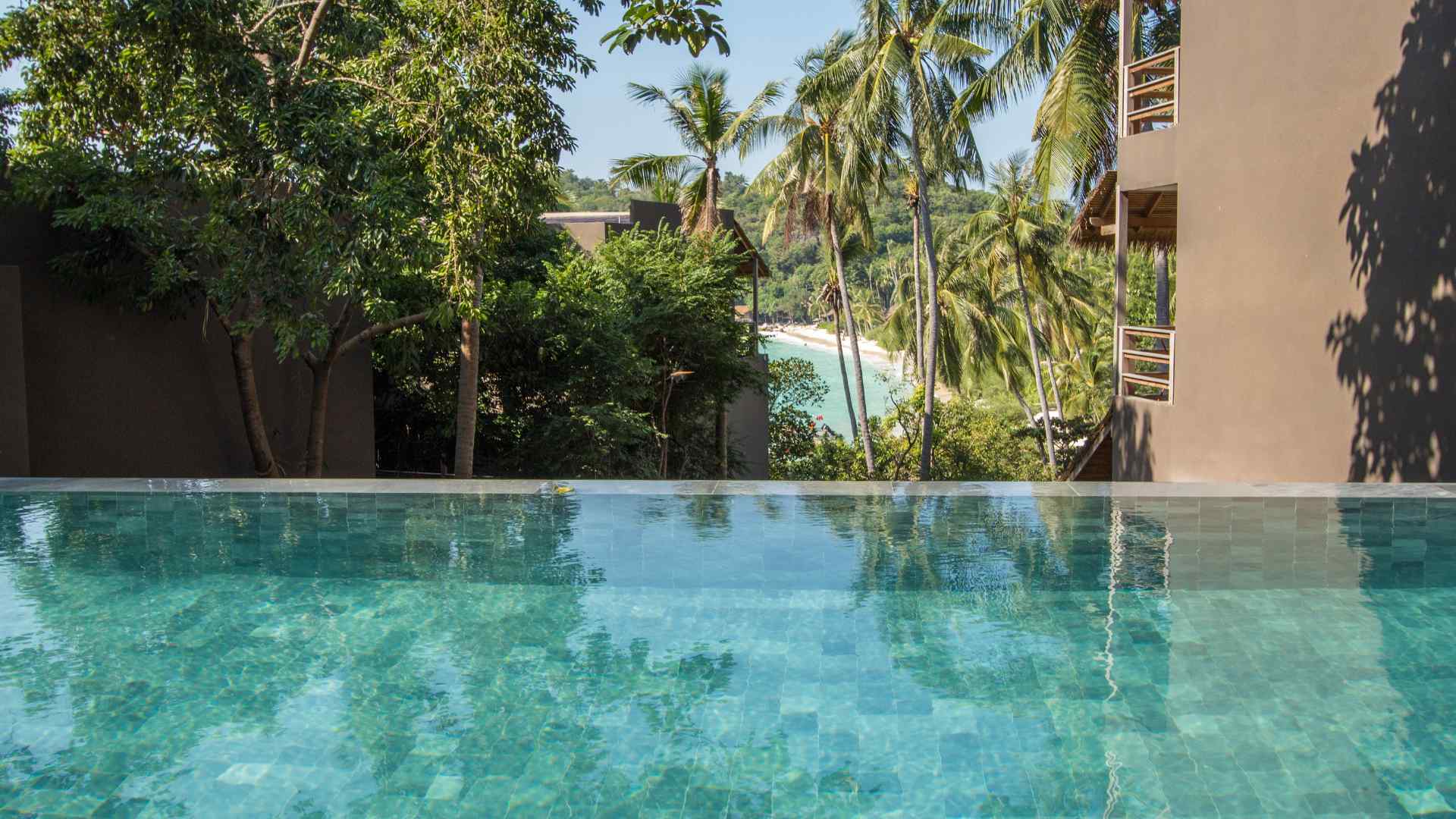 Thailand, Koh Tao, The Beach Club Haadtien, Pool Udsigt