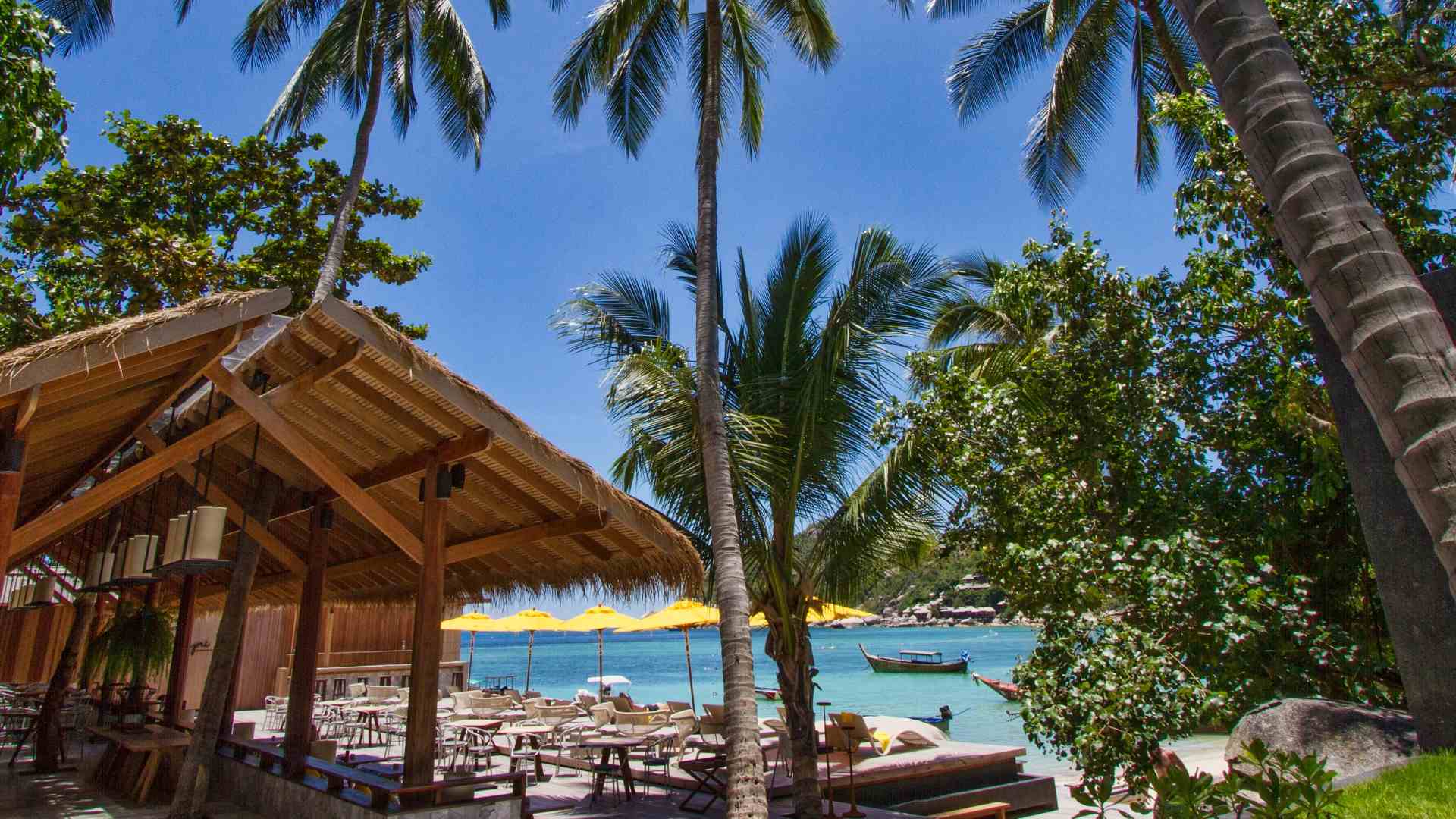 Thailand, Koh Tao, The Beach Club Haadtien, Restaurant Ved Stranden