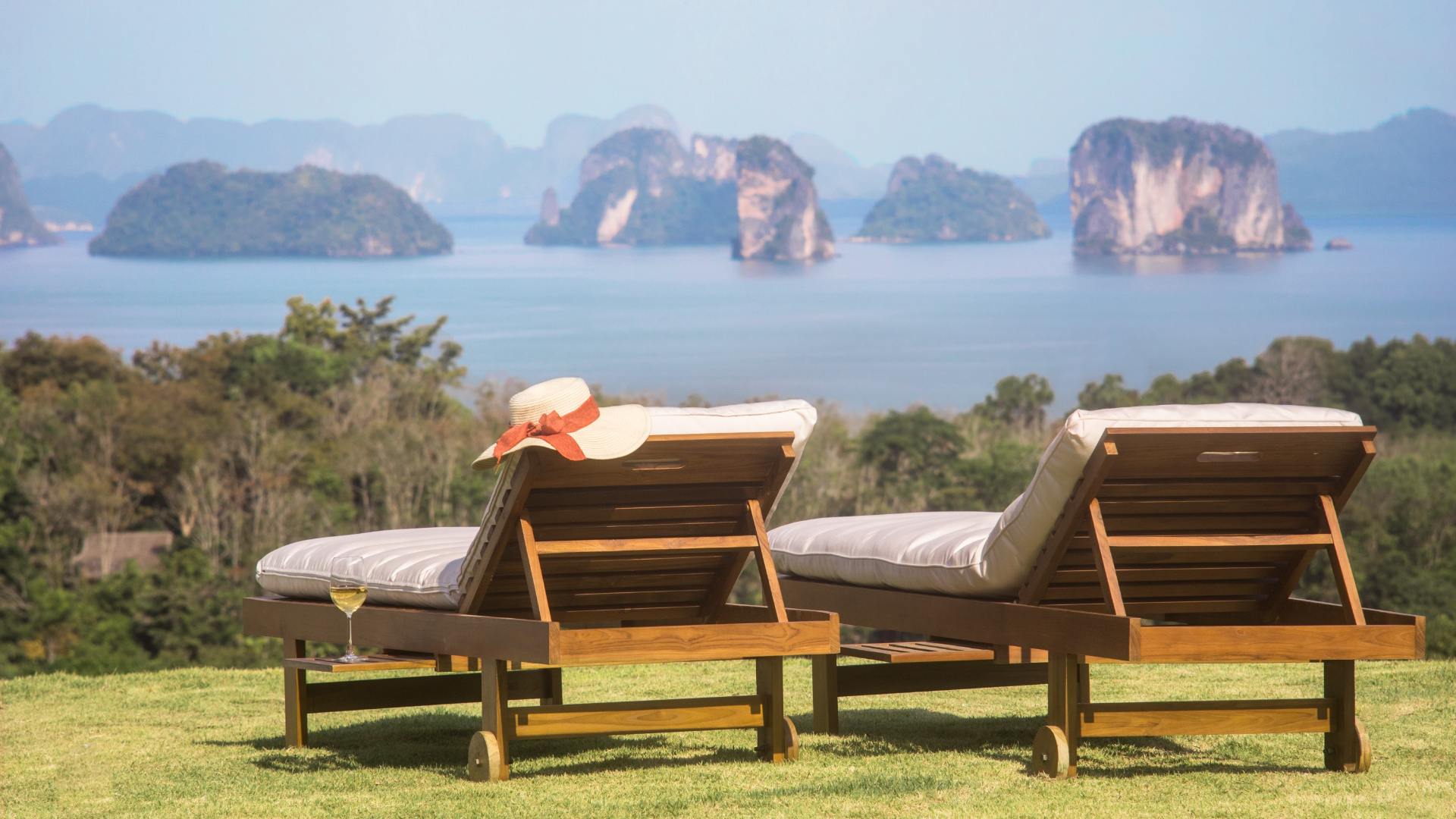 Thailand, Koh Yao Noi, 9 Hornbills Tented Camp, Solsenge Udsigt