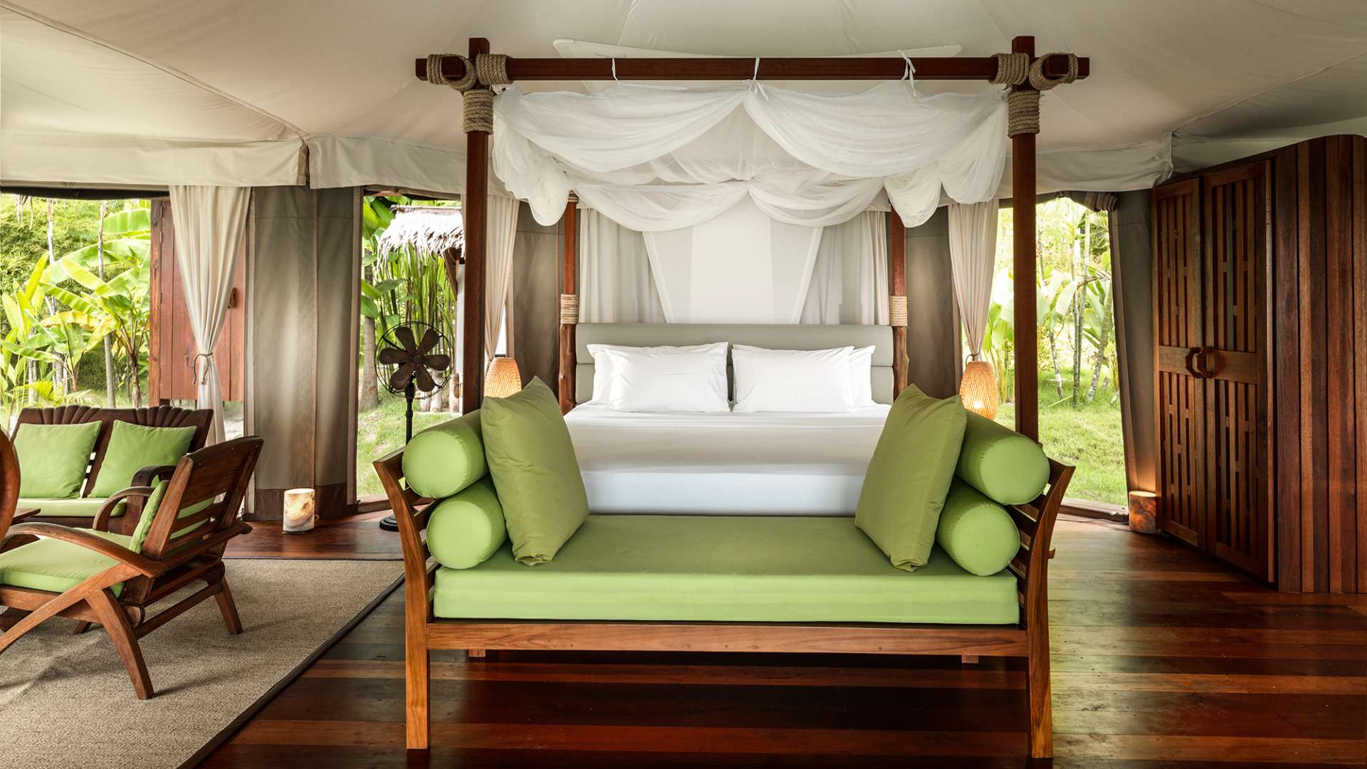 Thailand, Koh Yao Noi, 9 Hornbills Tented Camp, Telt Sovev&aelig;relse