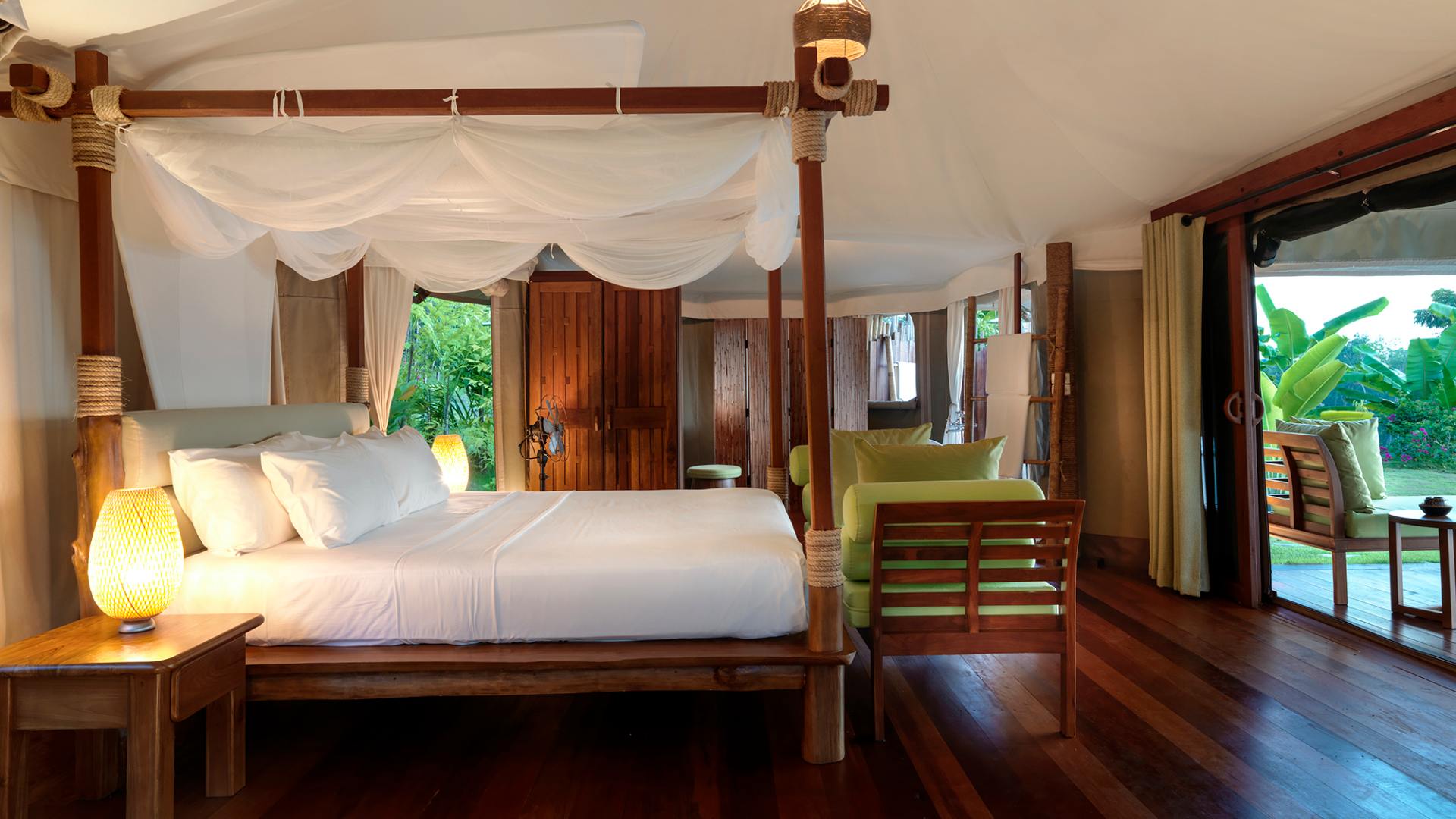 Thailand, Koh Yao Noi, 9 Hornbills Tented Camp, Telt Sovev&aelig;relse
